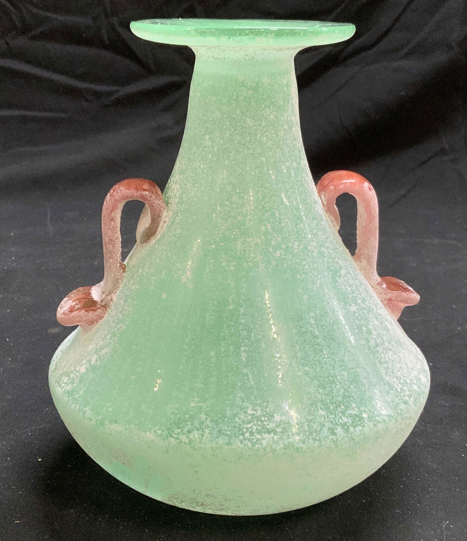 Vintage MURANO Green Art Glass Vase (1 of 7)