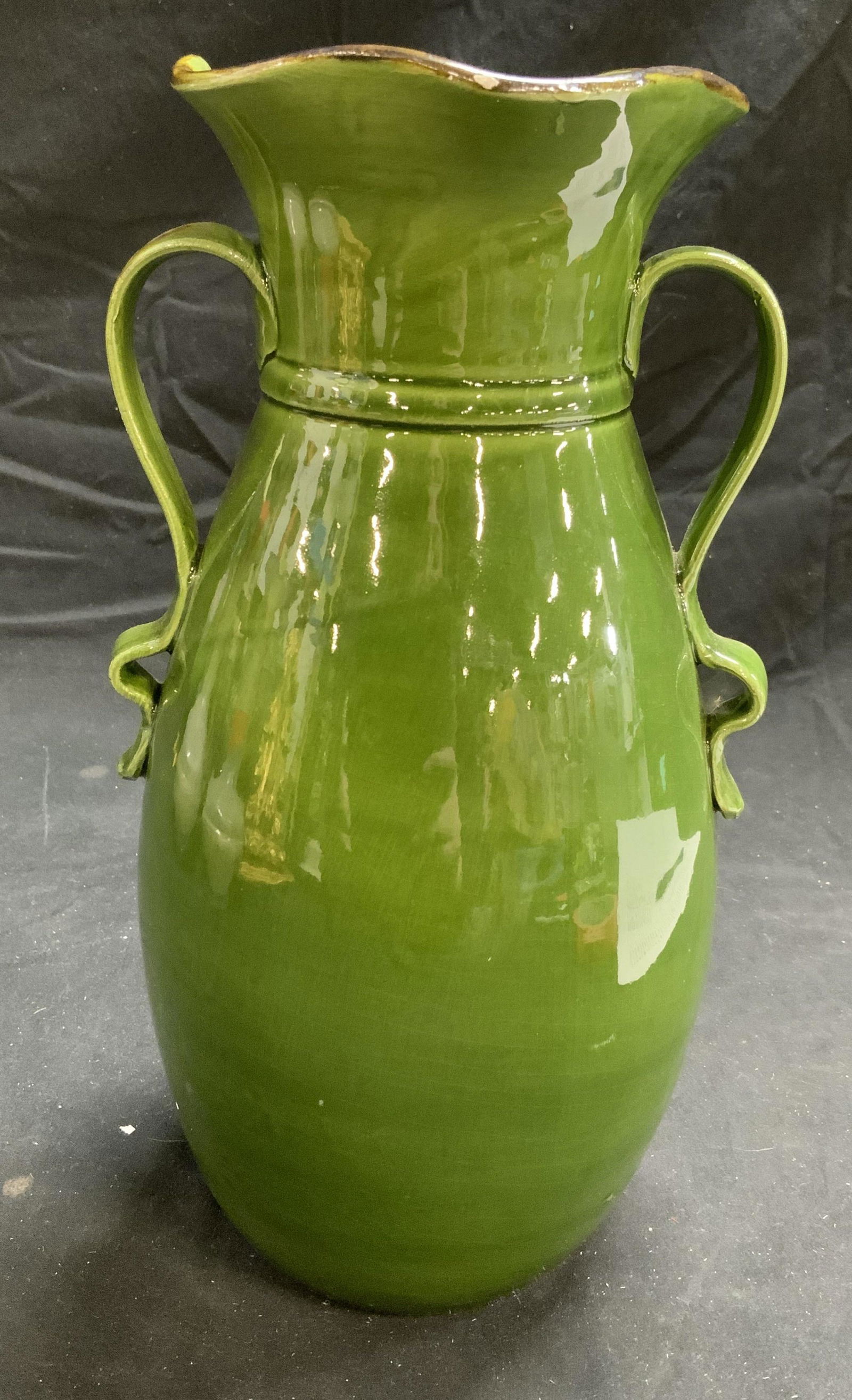 Vintage Green Ceramic Vase, Italy (1 of 6)