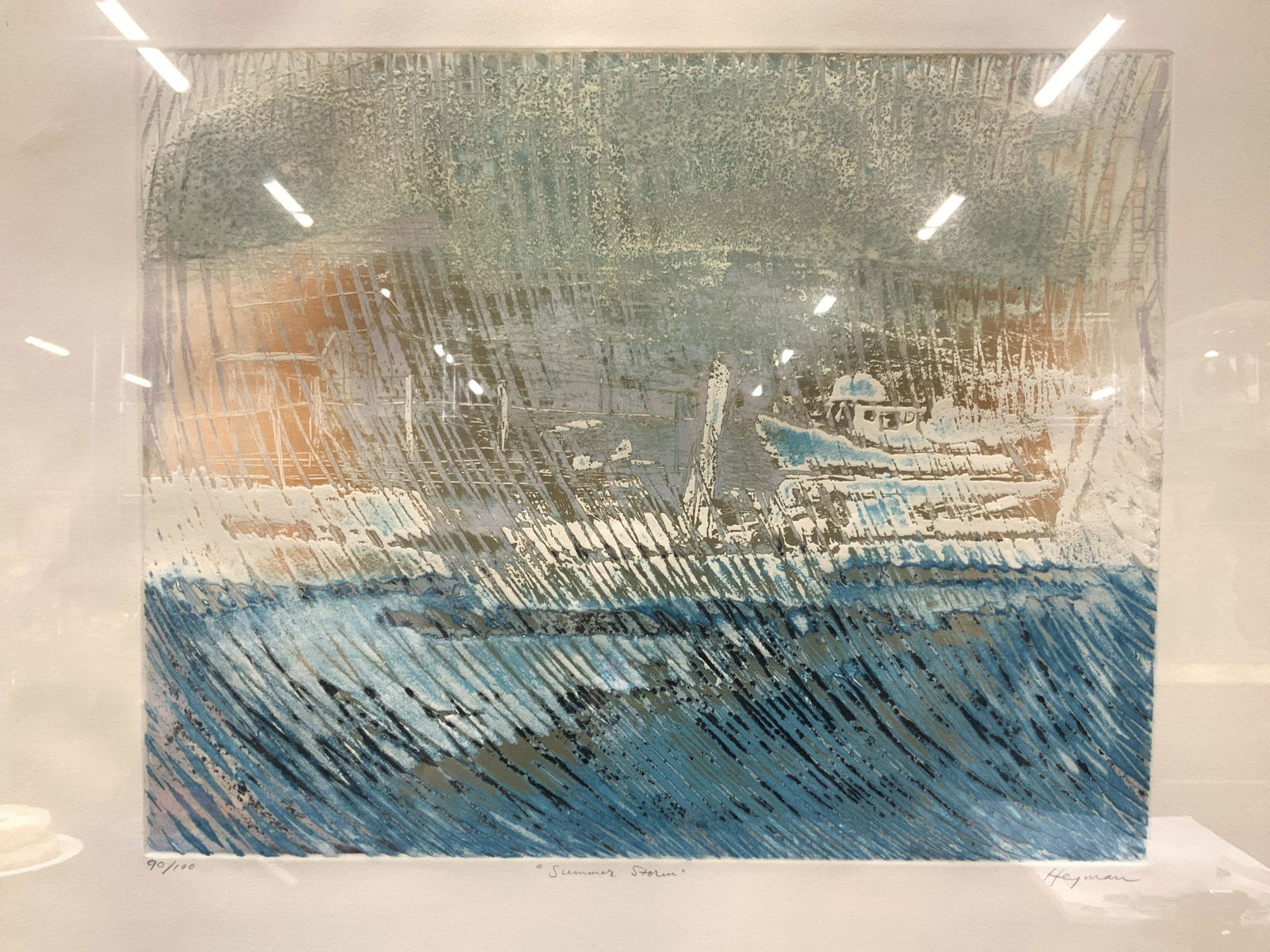 Lawrence Heyman Signed Summer Storm Block Art (1 of 12)