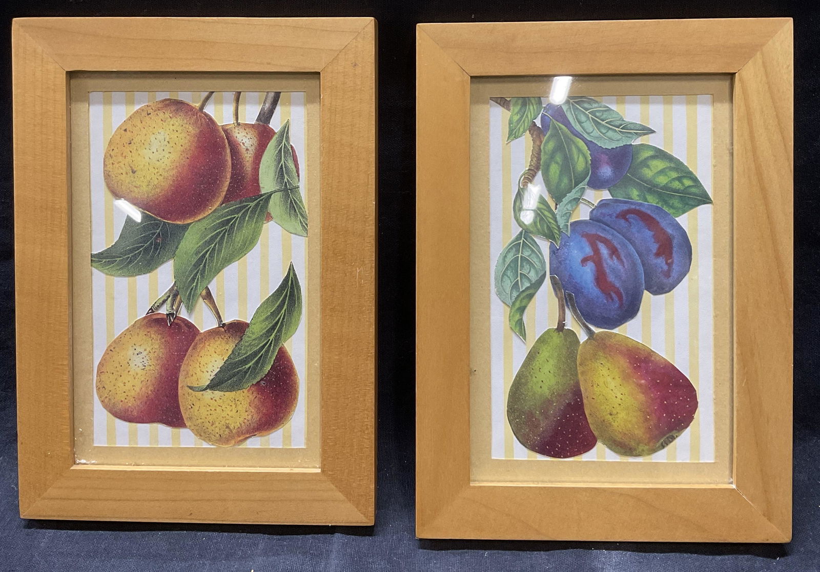 Pair Framed Fruit Collages (1 of 6)