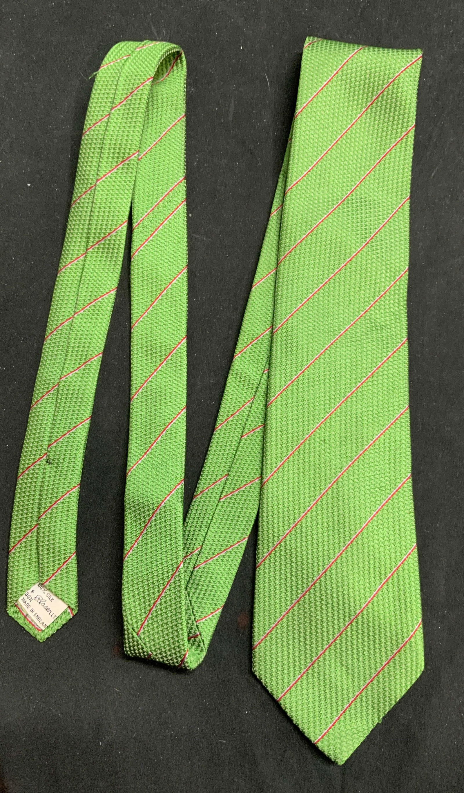 TURNBULL & ASSER Green Silk Tie London England (1 of 6)