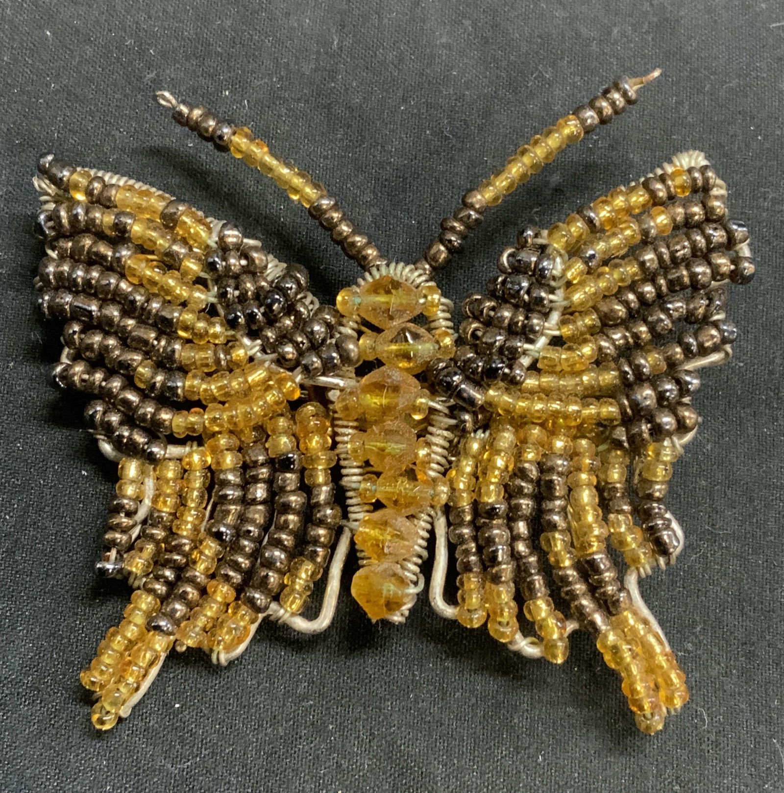 Handcrafted Beaded Wire Butterfly Brooch (1 of 6)