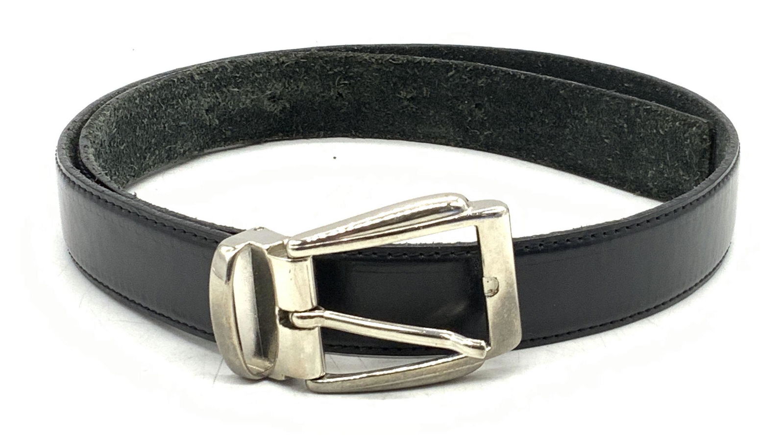KOBA Black Leather Belt, Designer Menswear Italy (1 of 7)