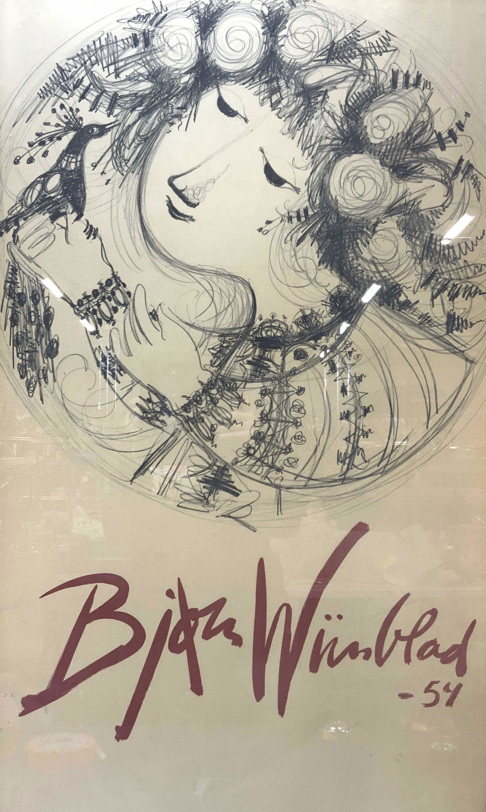 Bjørn Wiinblad 1954 Framed Advertisement Litho (1 of 10)