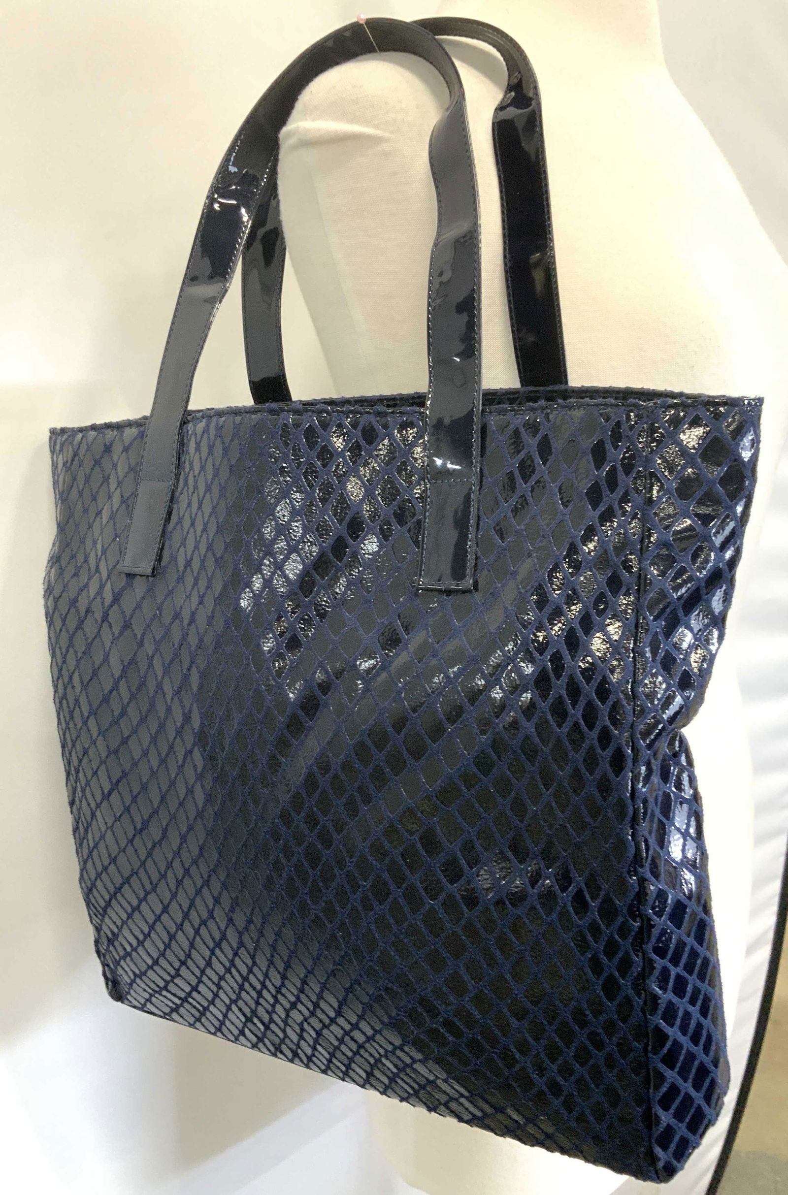 Estee Lauder Faux Snakeskin Tote & Case, NIB (1 of 8)