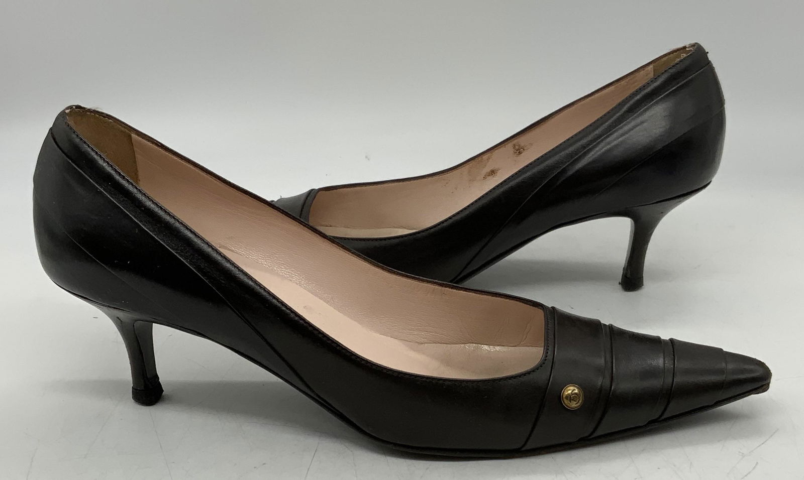 CHANEL Brown Leather Heels size 39 (1 of 6)