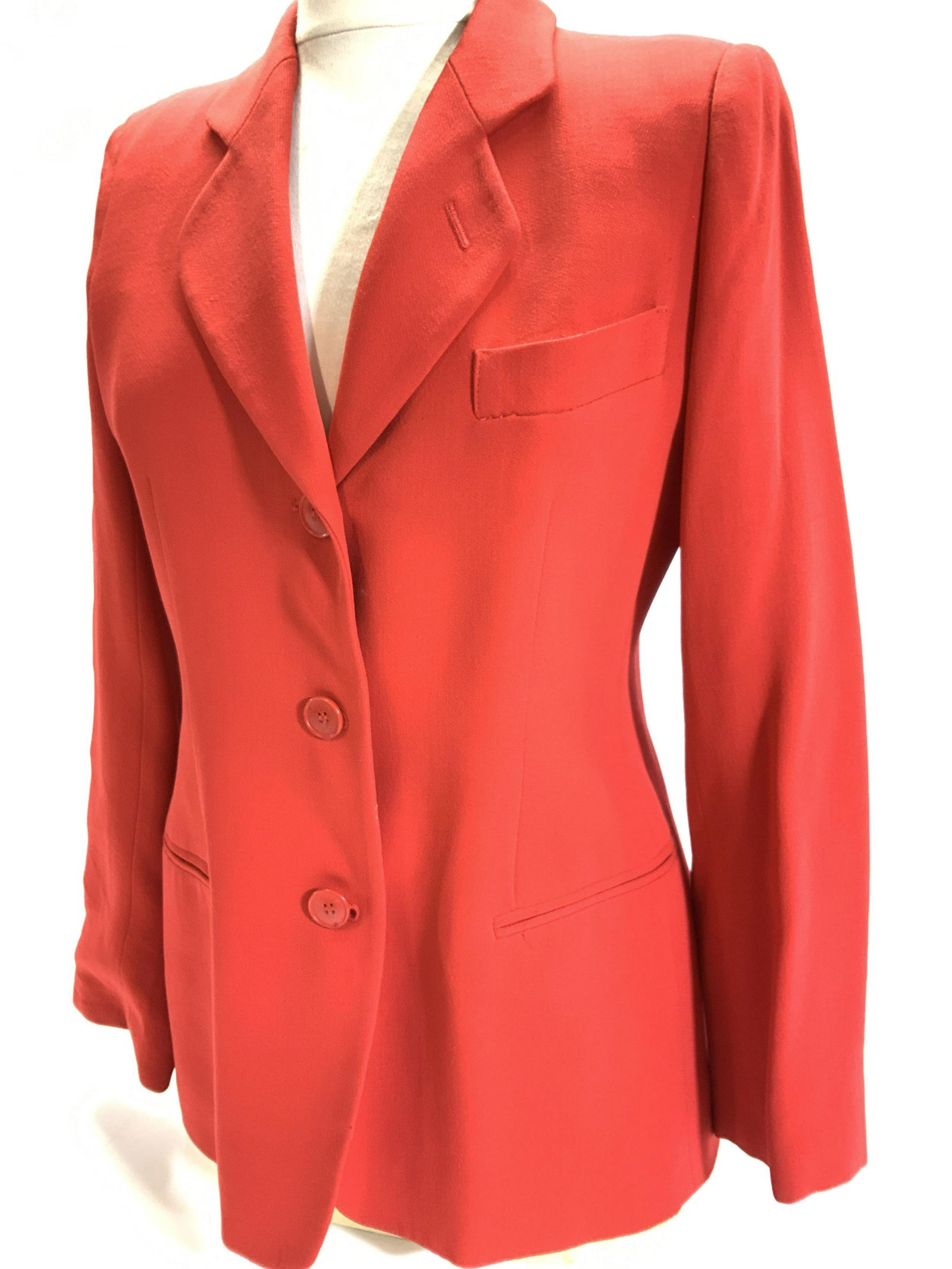 Giorgio Armani for Bergdorf Red Wool Blazer, Italy (1 of 7)