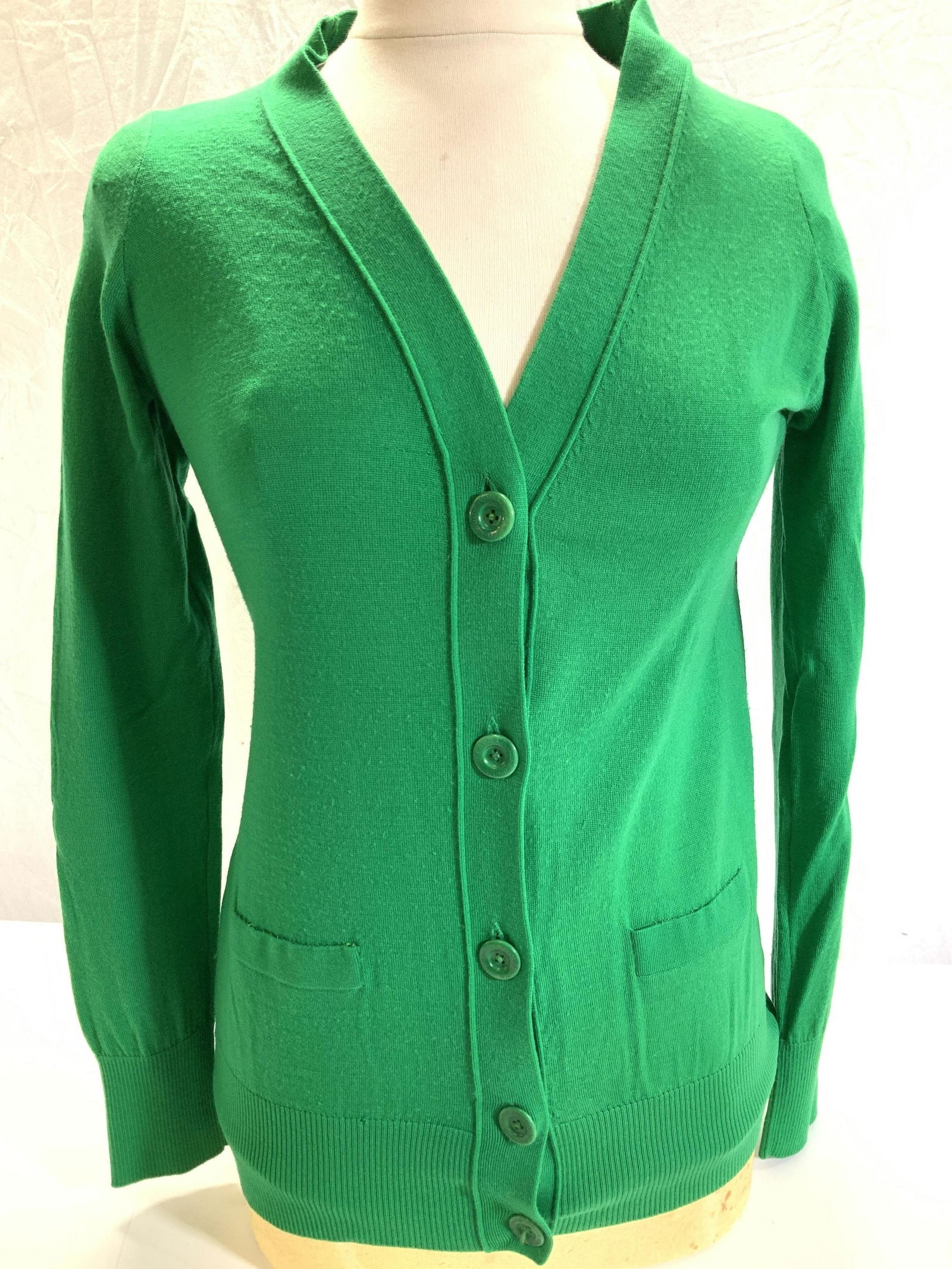 VINCE St. Paddys Green Knit Cardigan (1 of 7)