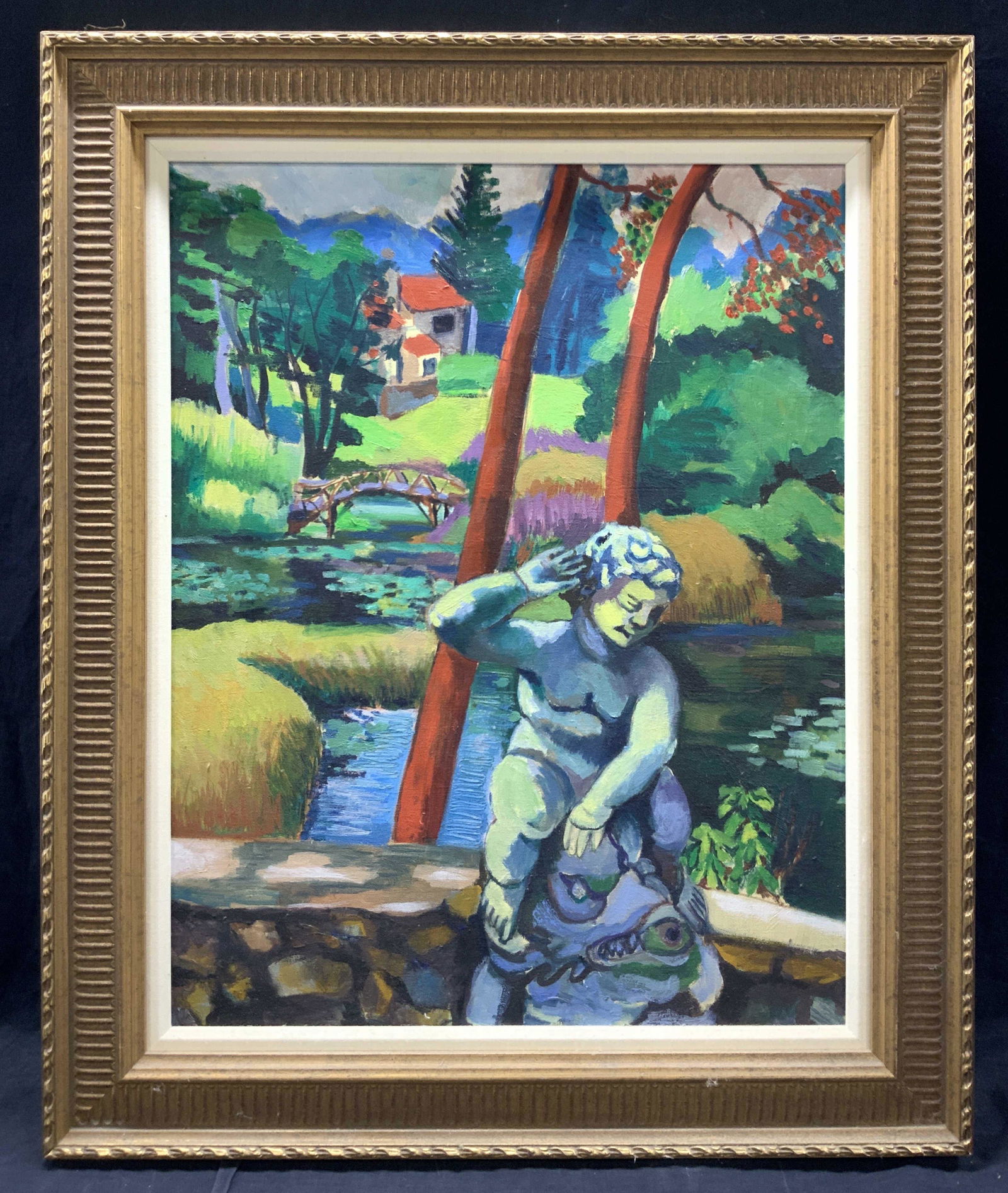 Signed Sandy Stewart Beltram Vintage Oil Painting (1 of 12)