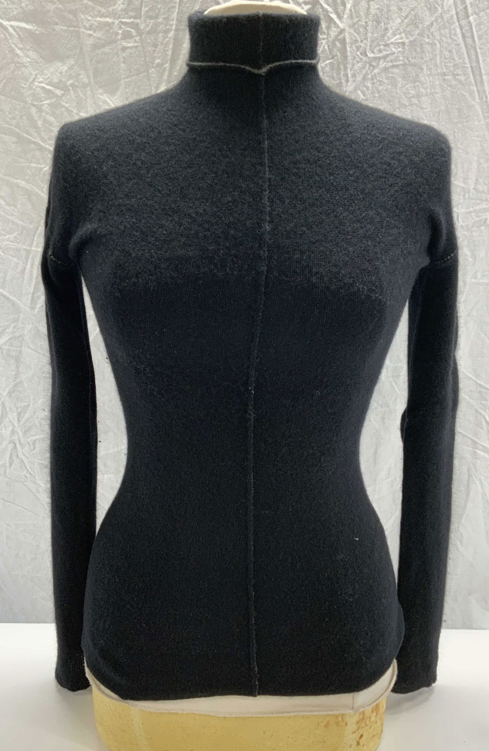 Black Long Sleeve Cashmere Turtleneck Sweater (1 of 6)