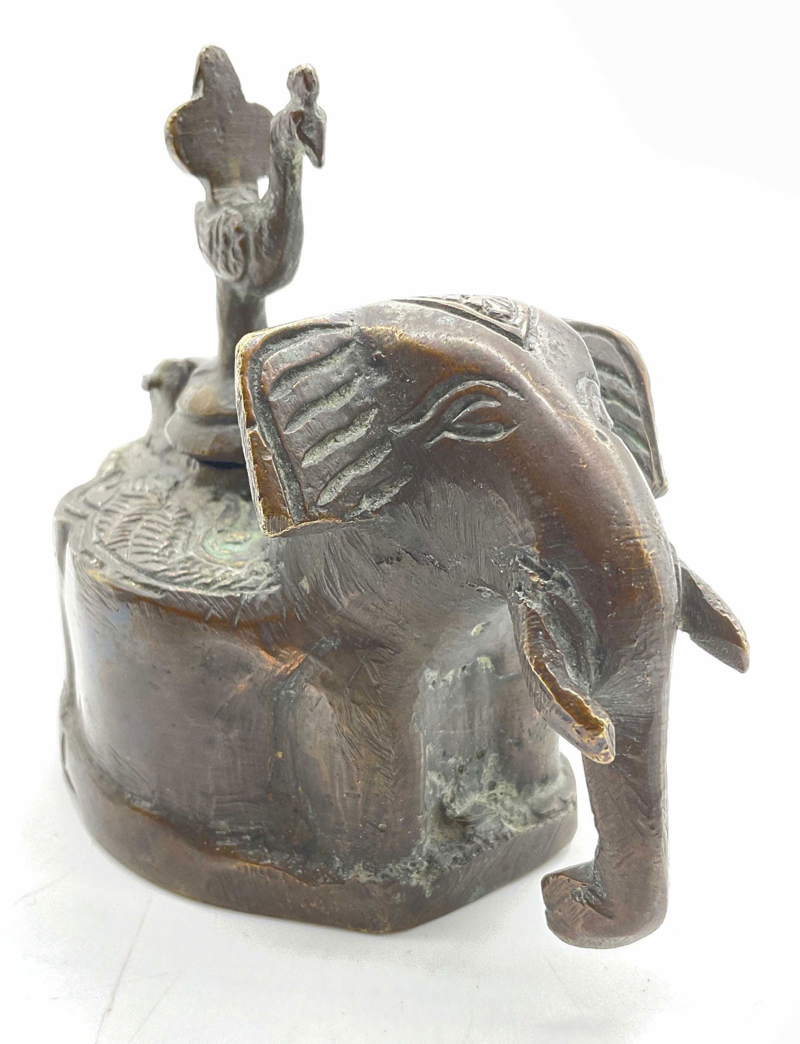 Antique Bronze Elephant Inkwell (1 of 5)