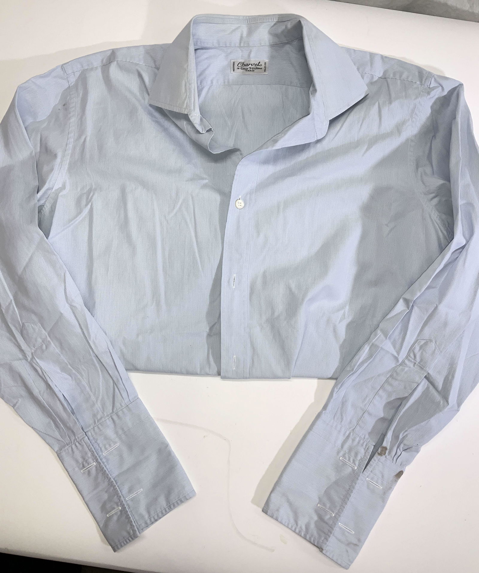 CHARVET Soft Cotton Blue Button Up, France (1 of 6)