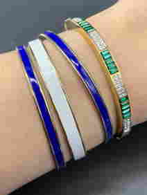 Lot 4 MONET & More Enamel & Crystal Bracelets (1 of 15)