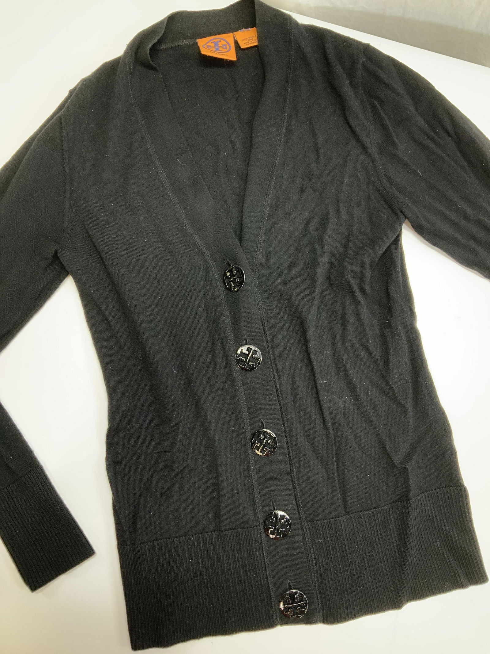 TORY BURCH Wool Cardigan w Insignia Buttons (1 of 7)