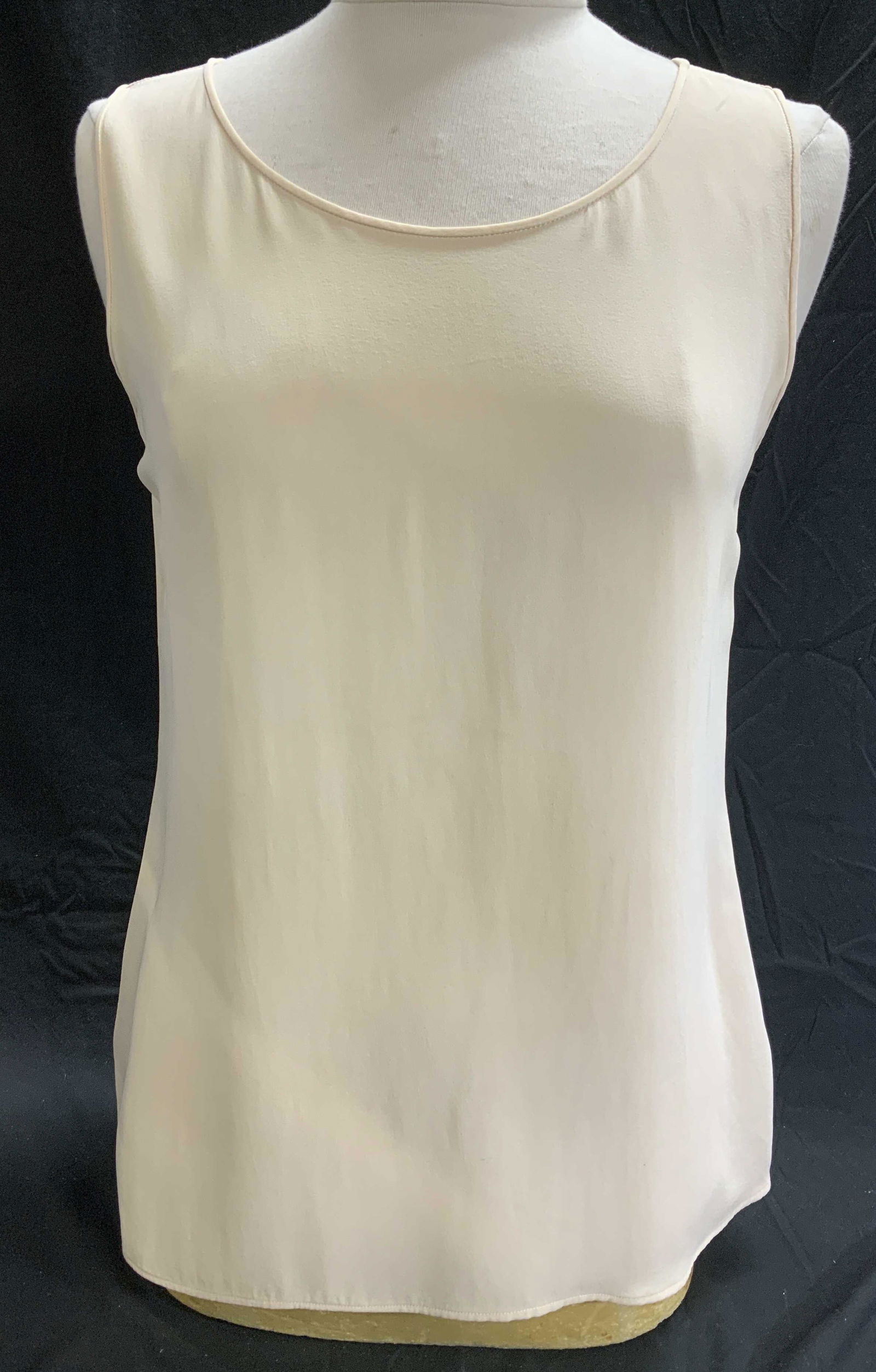Cream Silk Sleeveless Blouse, Italy (1 of 6)