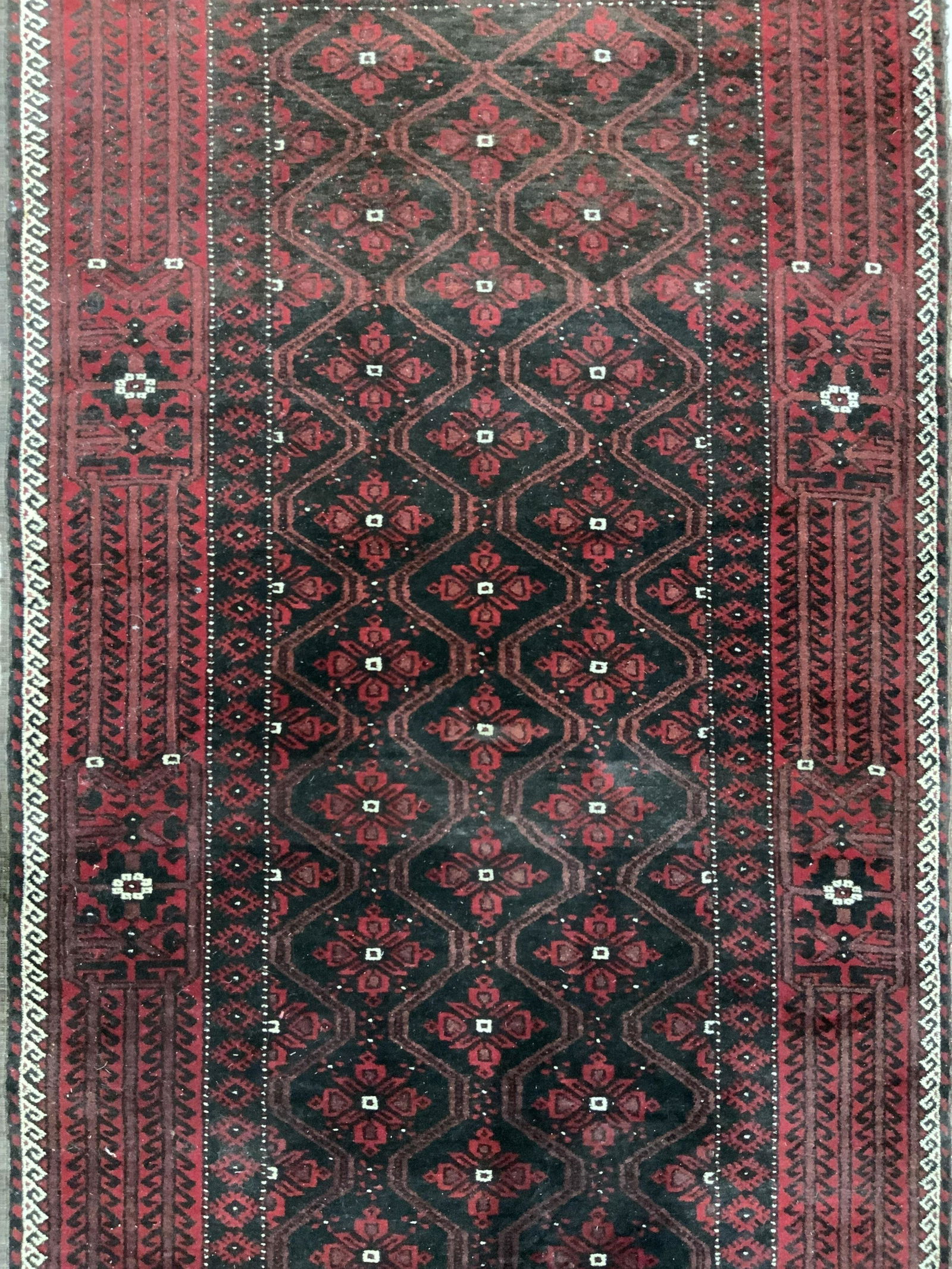 Vintage Handmade Fringed Wool Iranian Rug (1 of 8)