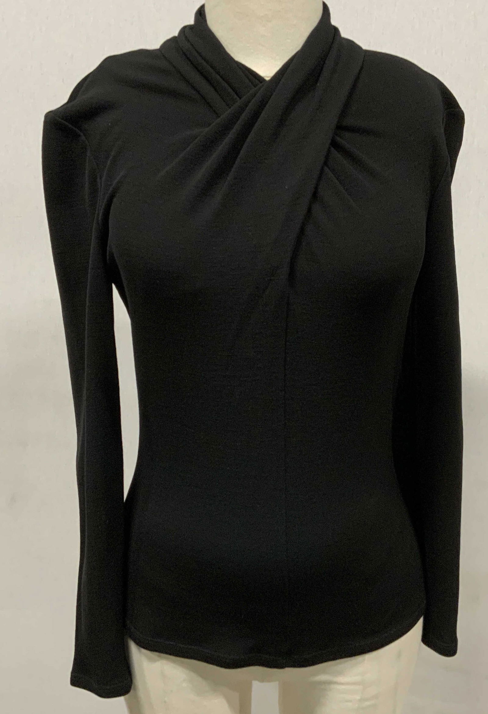 GENNY Black Faux Wrap Top (1 of 7)