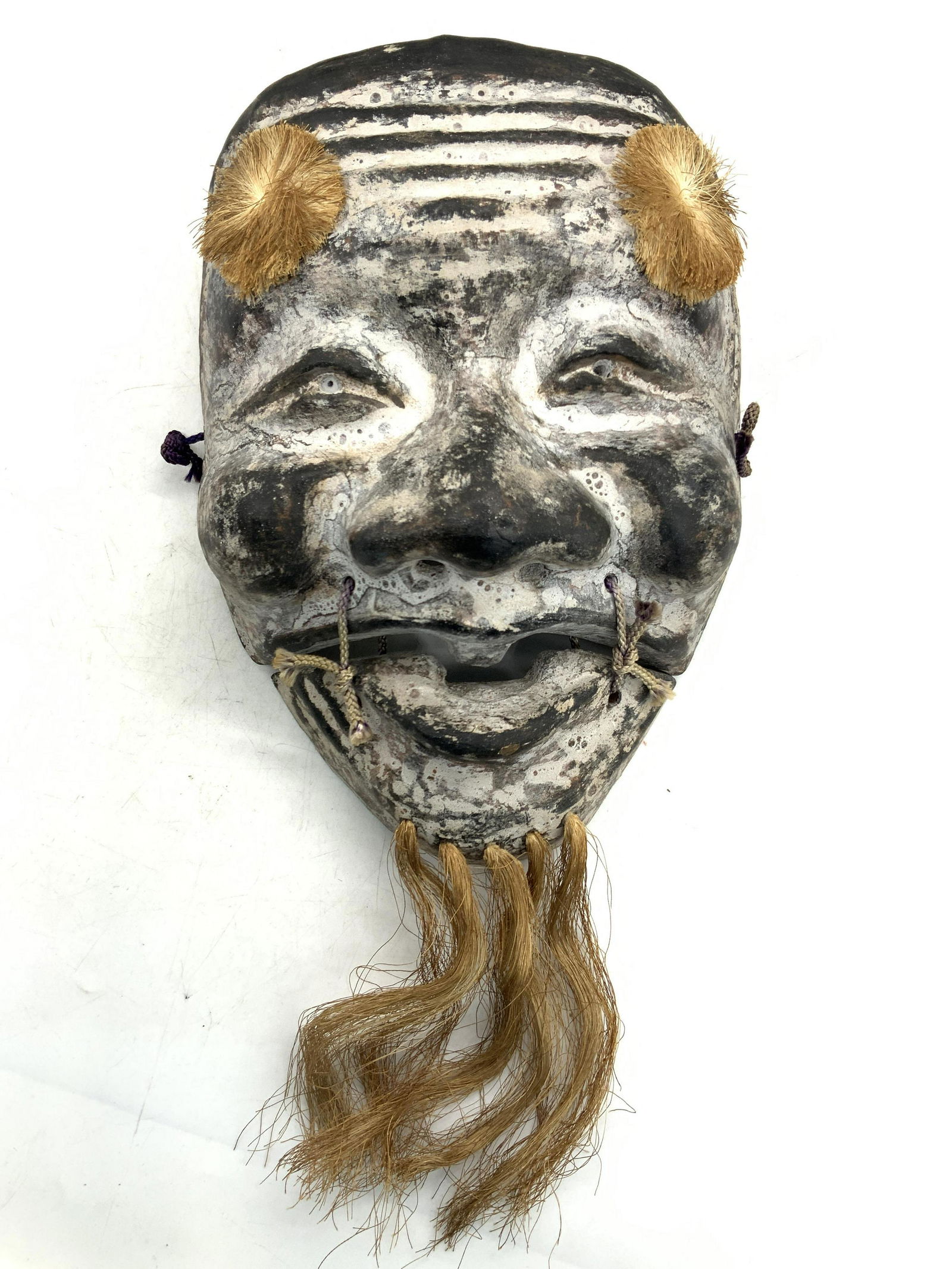 Vintage Asian Lacquered Wood Noh Mask (1 of 10)