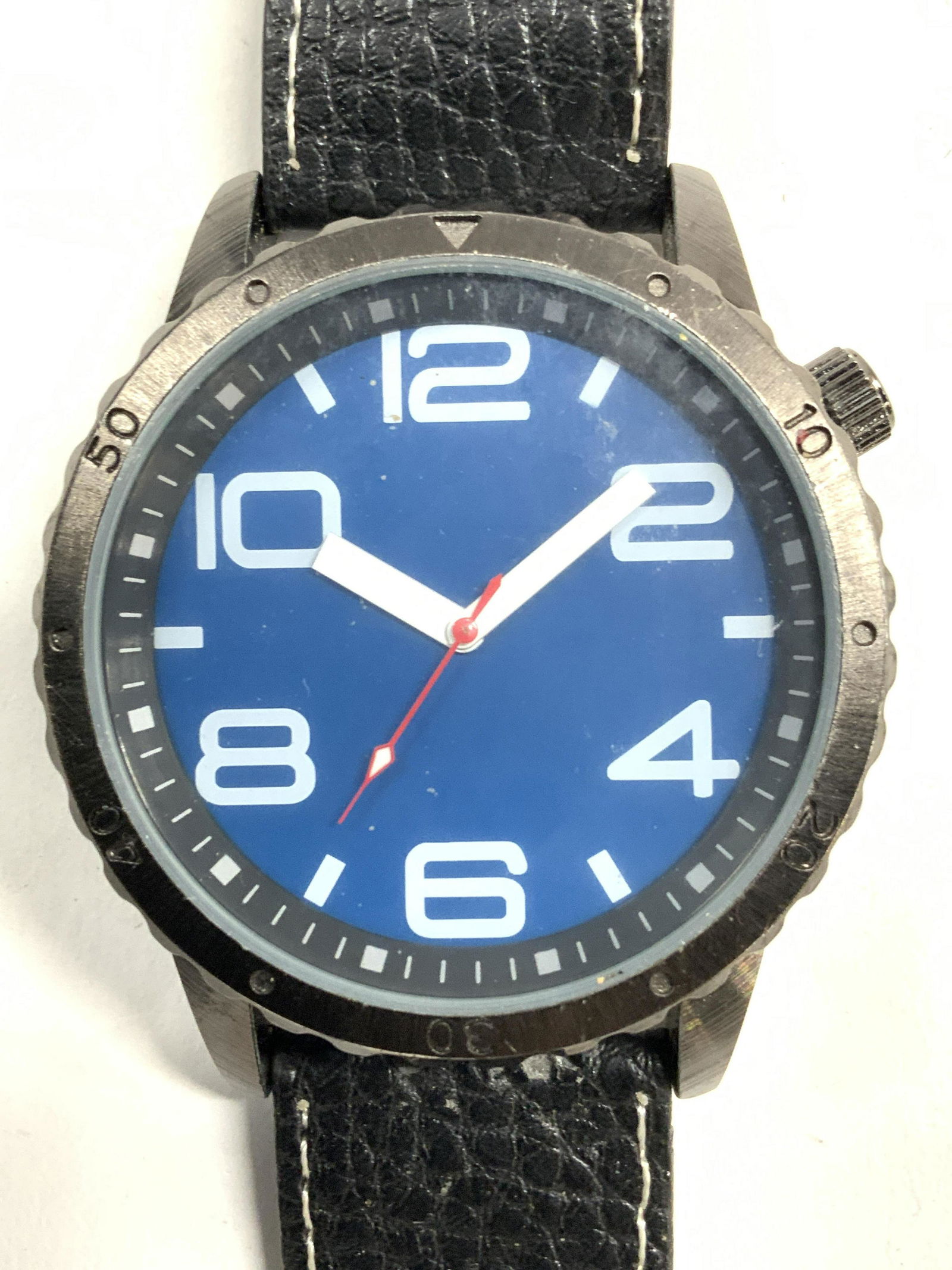 Wrist Watch W Pebbled Leather Watch Band (1 of 6)