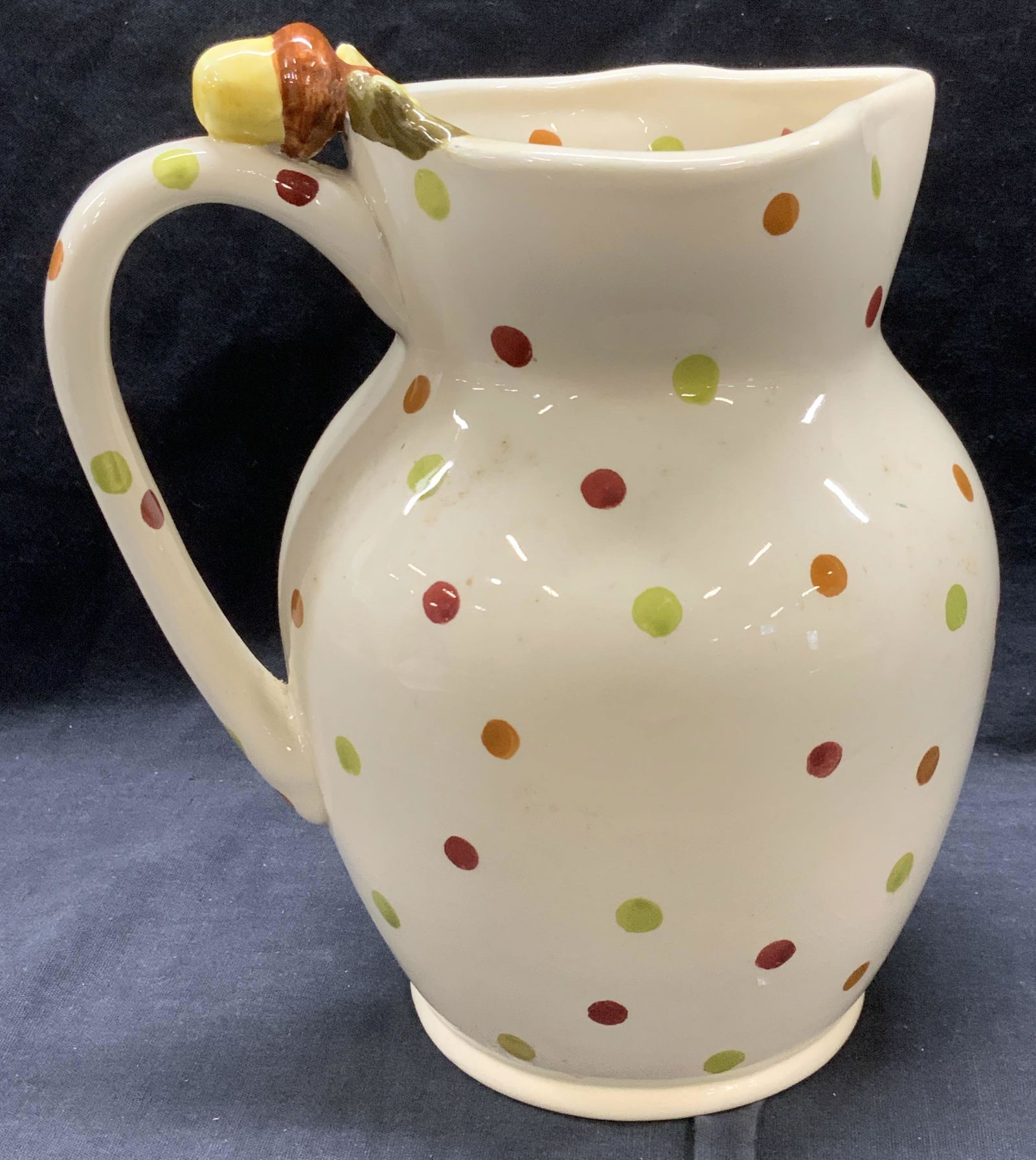 Ceramic Polka Dot Pitcher (1 of 6)