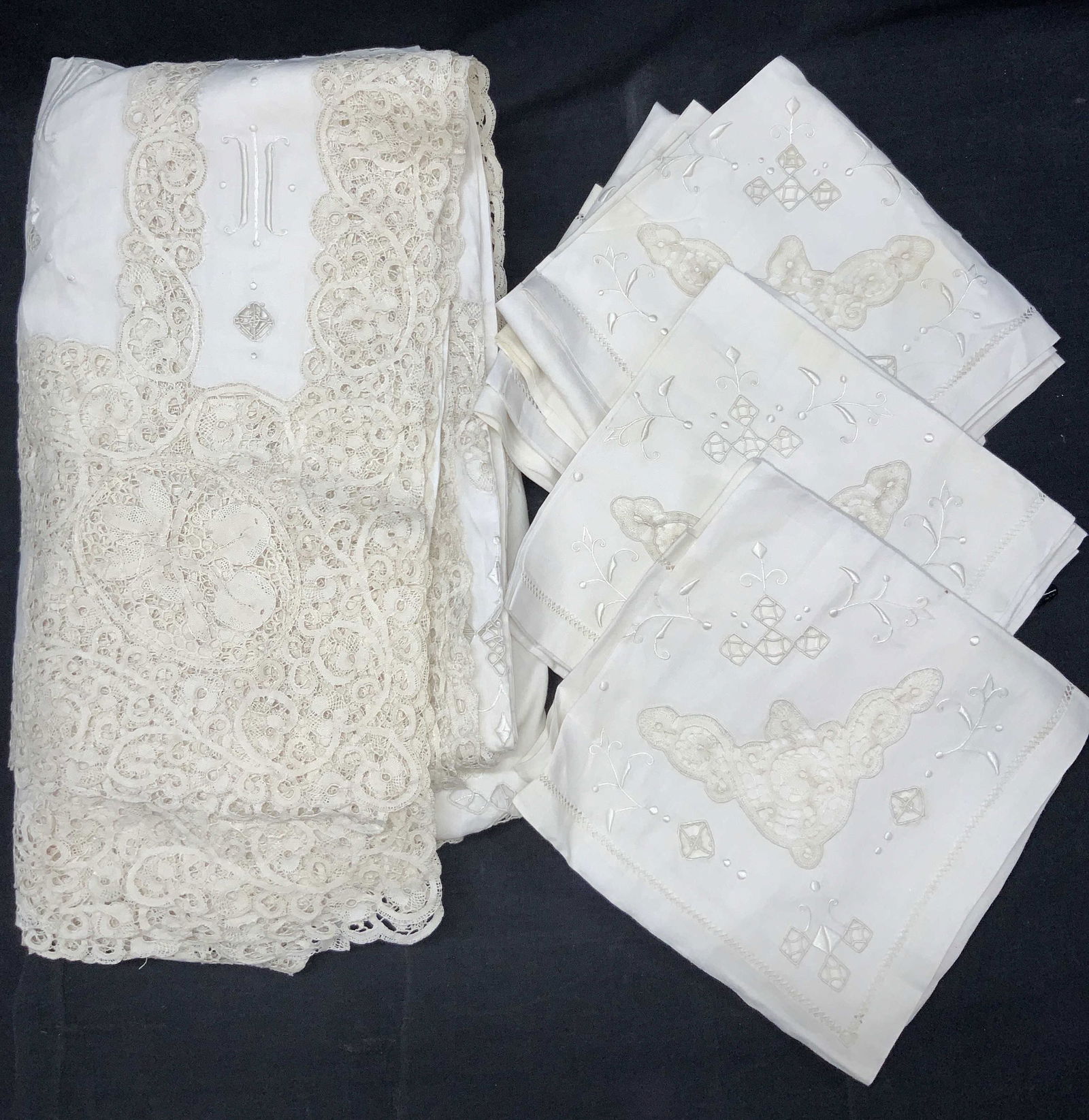 8 Vintage Egg Shell Tea Towels & Tablecloth (1 of 12)