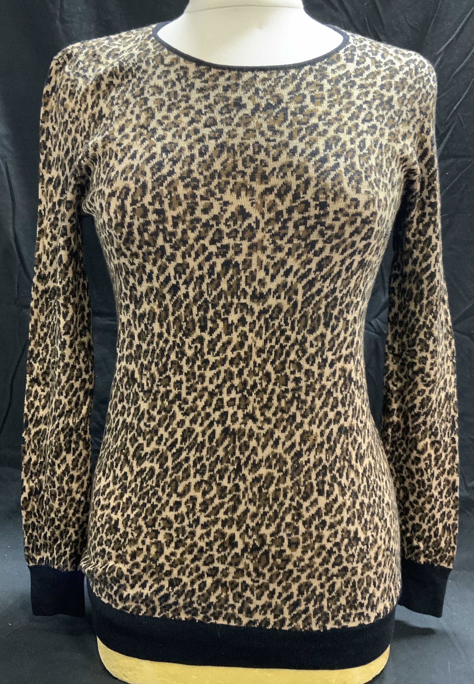Leopard Print Silk & Cashmere Blend Sweater (1 of 7)