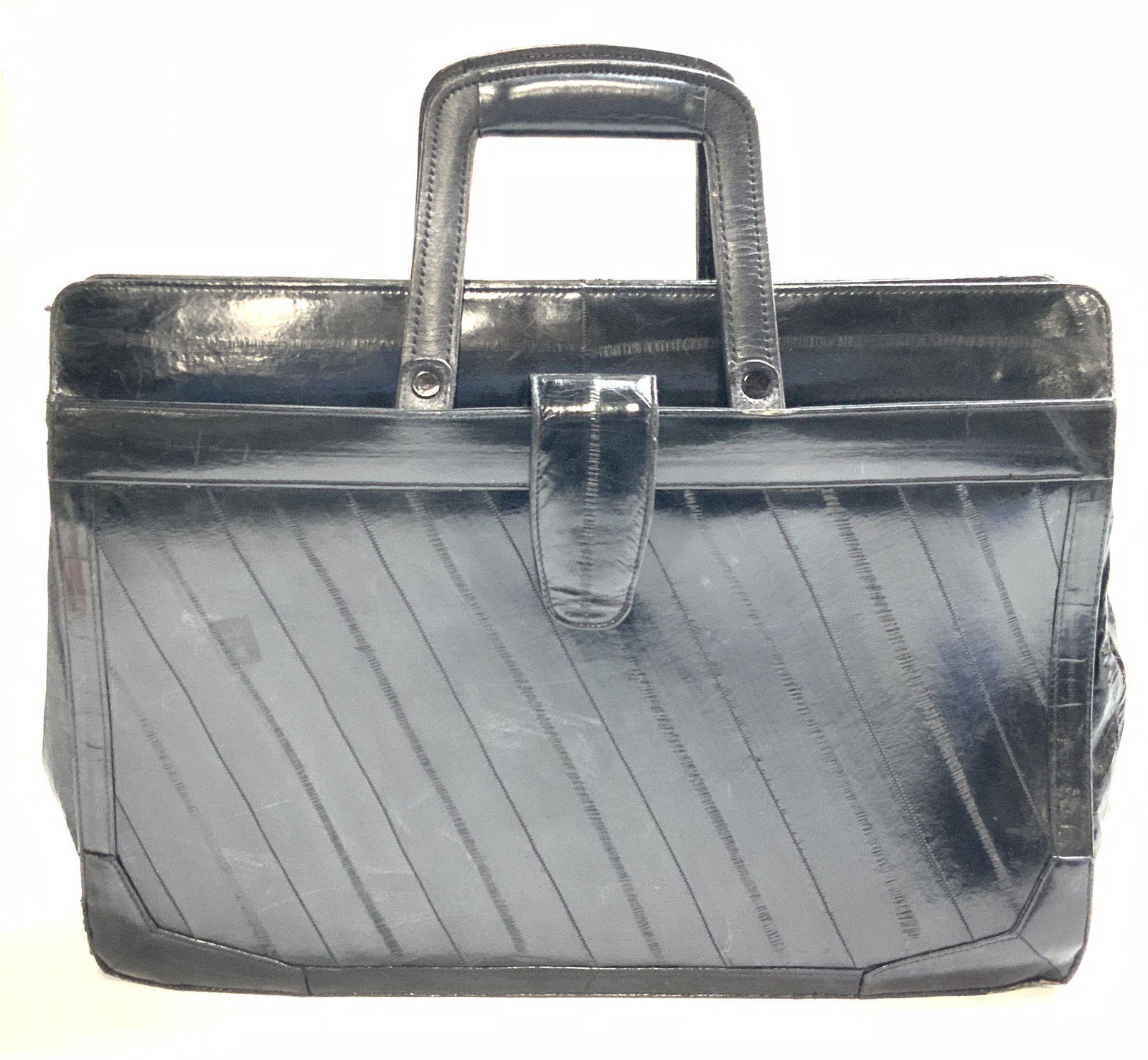 Vintage Black Leather Briefcase (1 of 11)