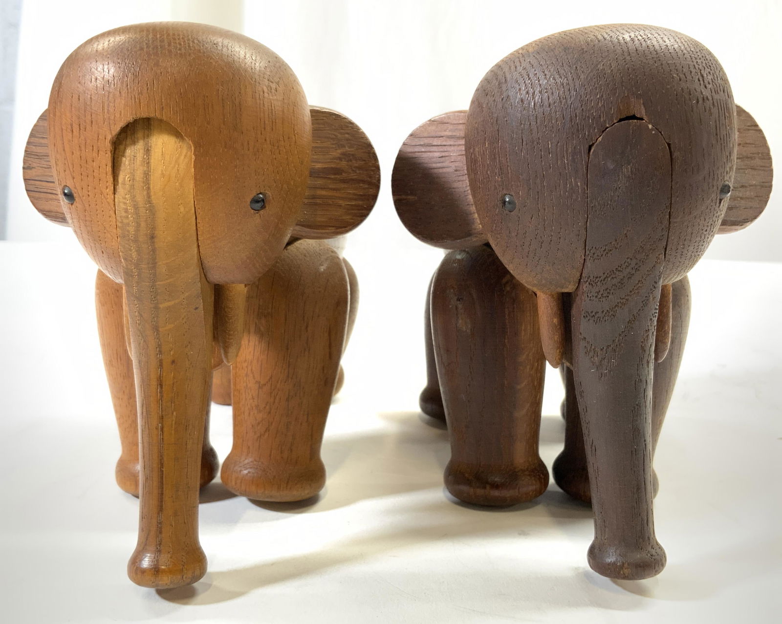 KAY BOJESEN 2 Carved Wood Elephant Figural Denmark (1 of 8)