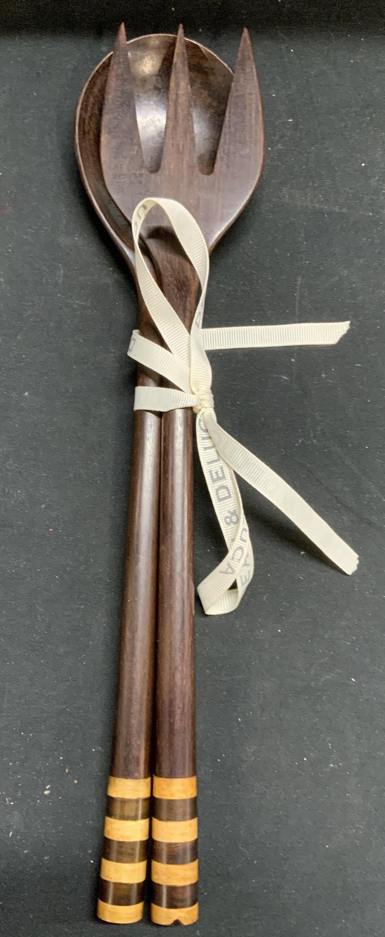 DEAN & DELUCA Wood Salad Serving Set, New (1 of 6)