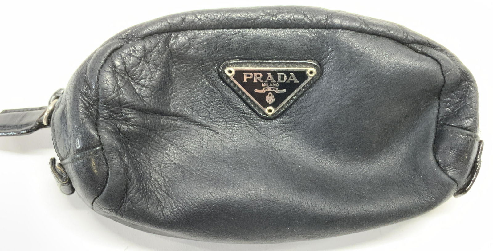 PRADA Black Leather Zippered Pouch (1 of 6)