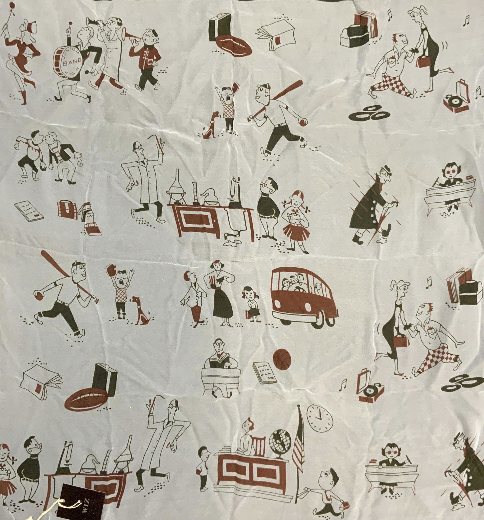 WIZ CO Graphic Print Silk Bandana NWT (1 of 7)