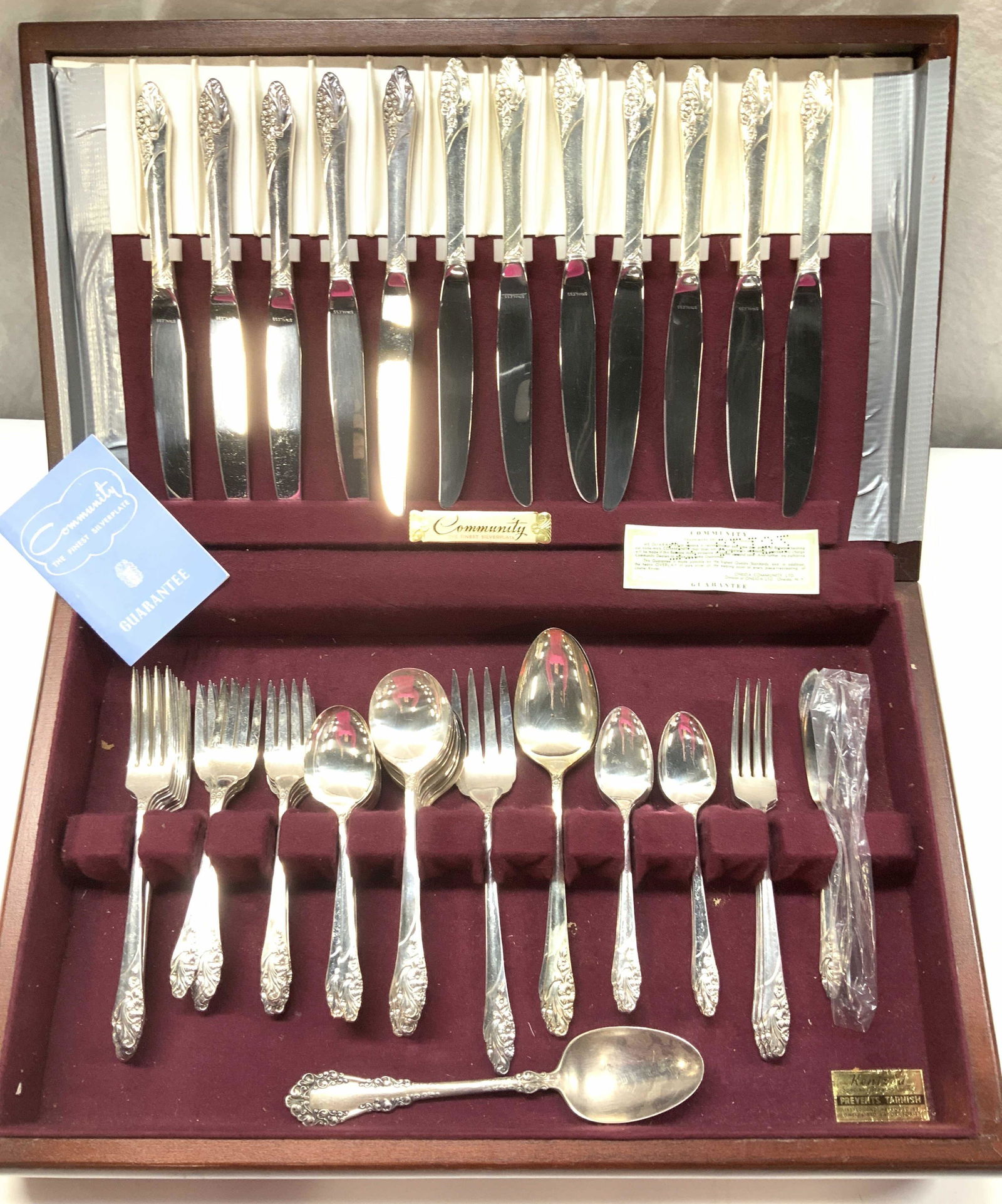 Community Silver Plate Flatware Set 66 in Org Case (1 of 9)