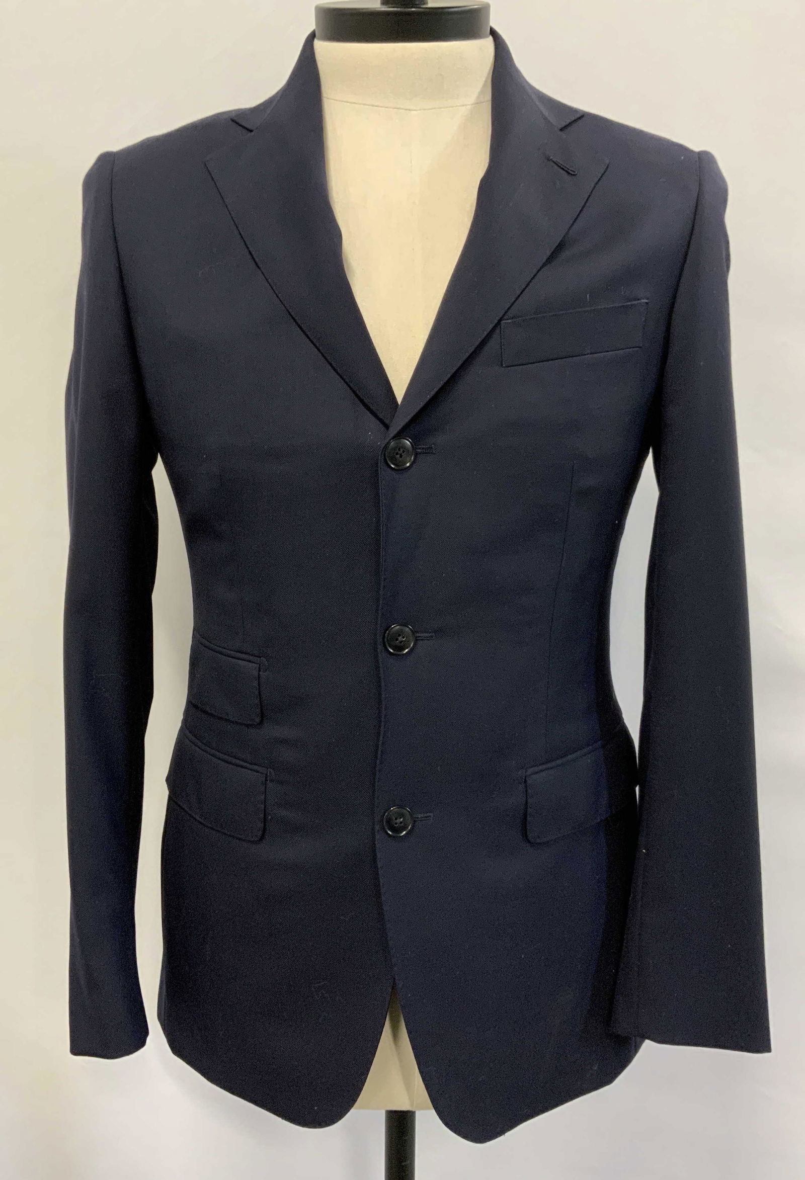 LUND & LUND Navy Blue Wool Suit Jacket (1 of 6)