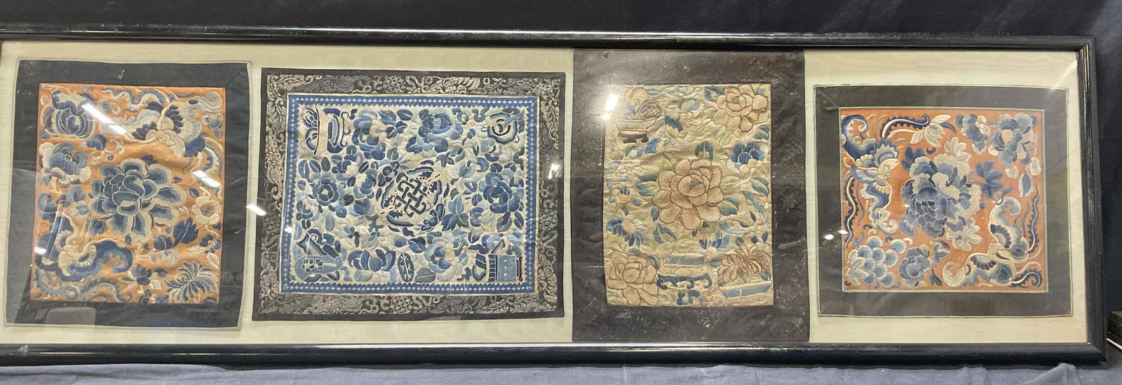 Framed 4 Asian Textile Artworks (1 of 9)