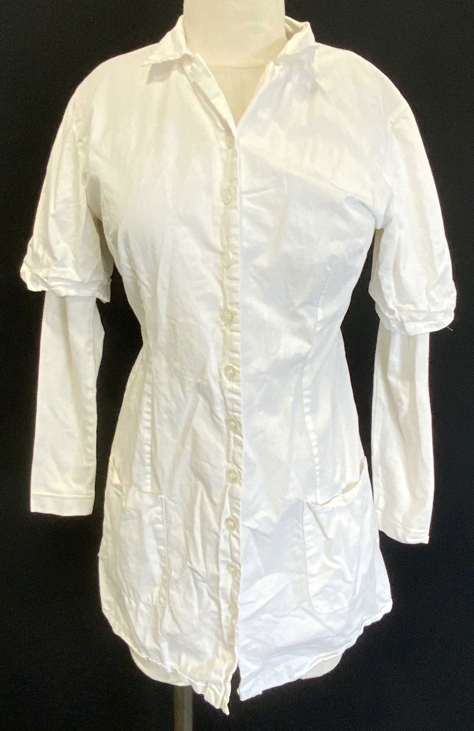 MARCEL MORONGIU White Layered Button Up Blouse (1 of 6)