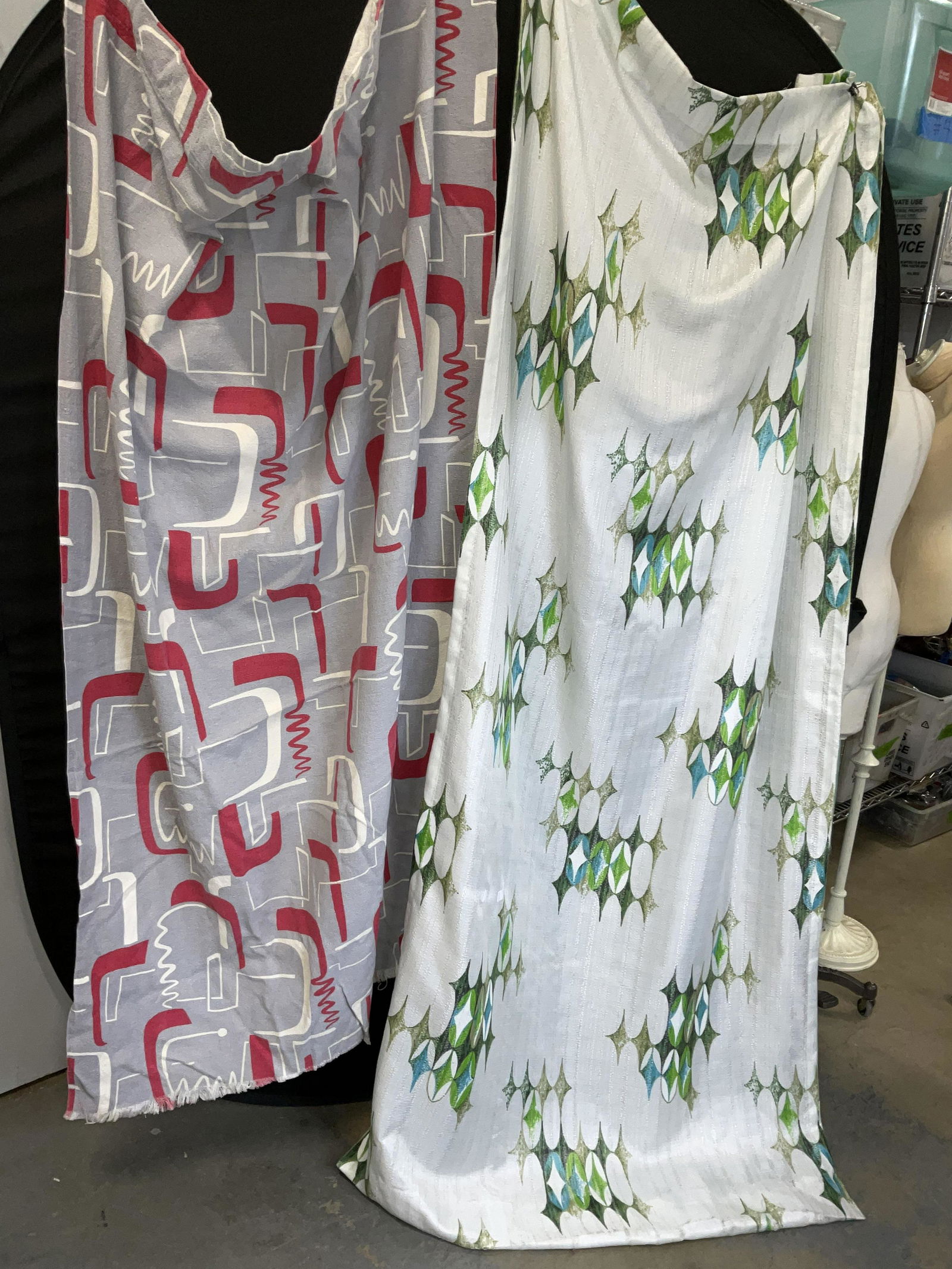 Lot 2 MCM Style Curtains / Fabric (1 of 9)