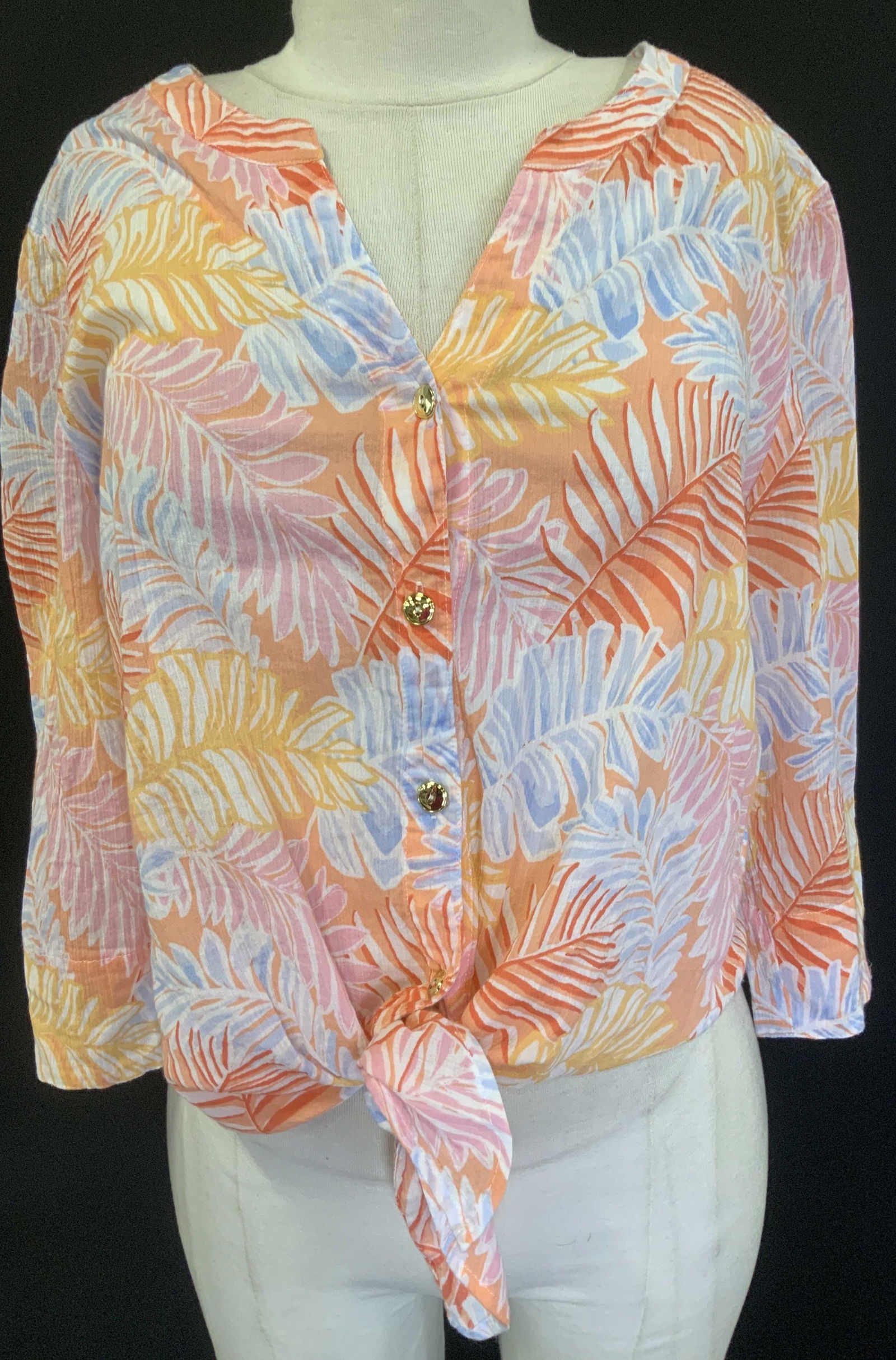 Hearts of Palm Lightweight Cotton Fern Shirt (1 of 6)