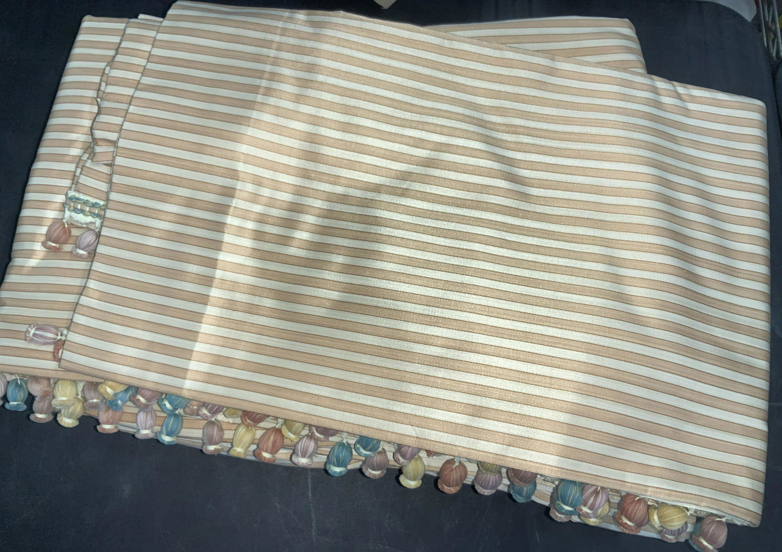 4 Custom Silk Peach & Cream Silk Drapery (1 of 7)