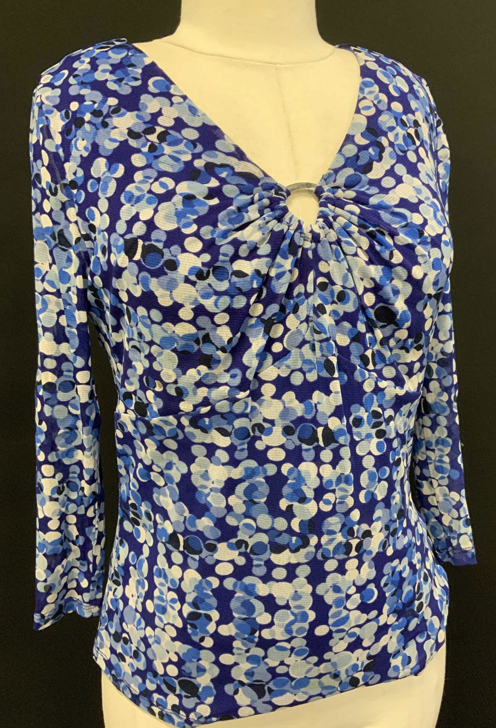 Ellen Tracy Peek a Boo Abstract Blouse (1 of 6)