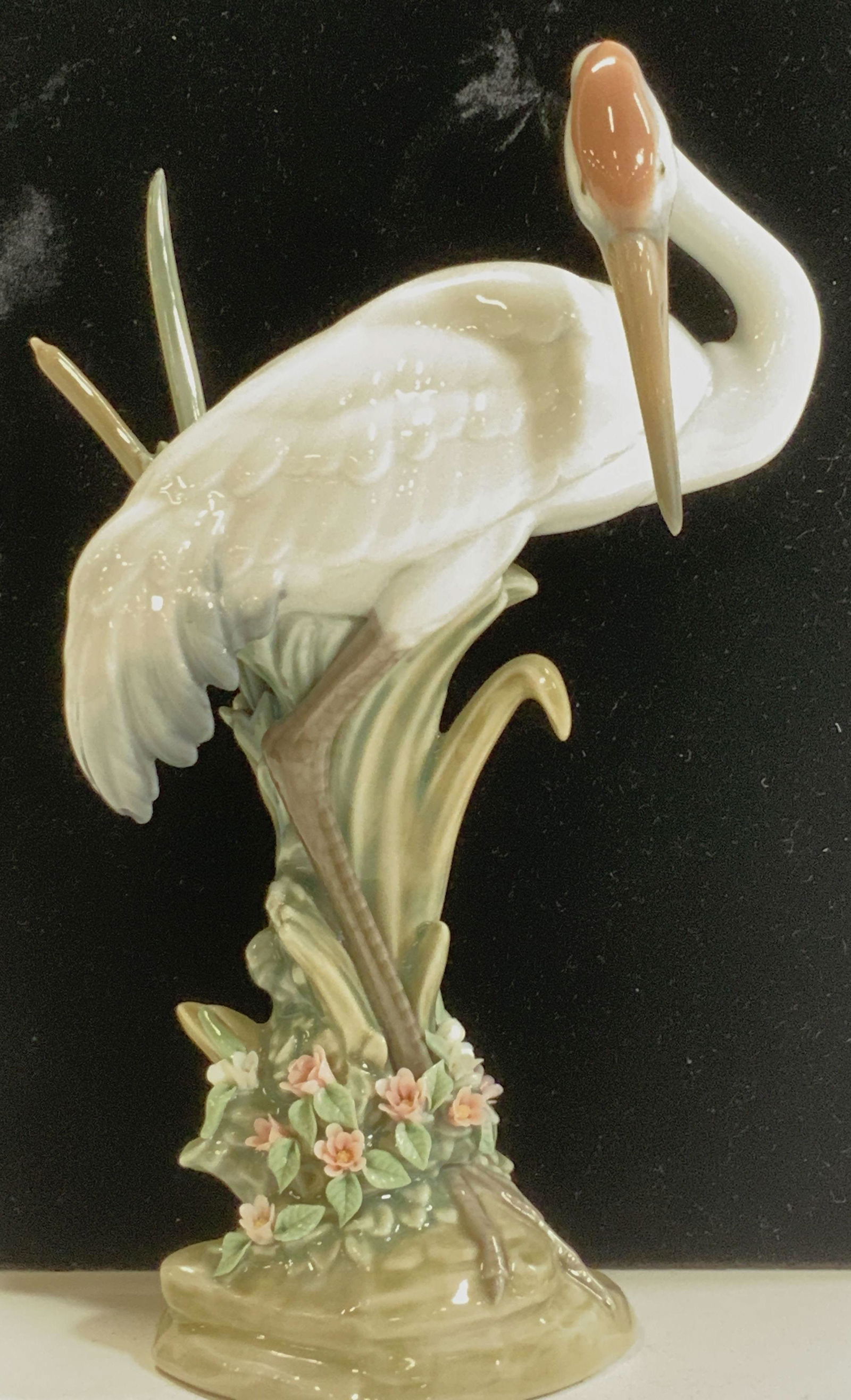 LLADRO 1612 PORCELAIN CRANE FIGURAL, SPAIN Box (1 of 10)