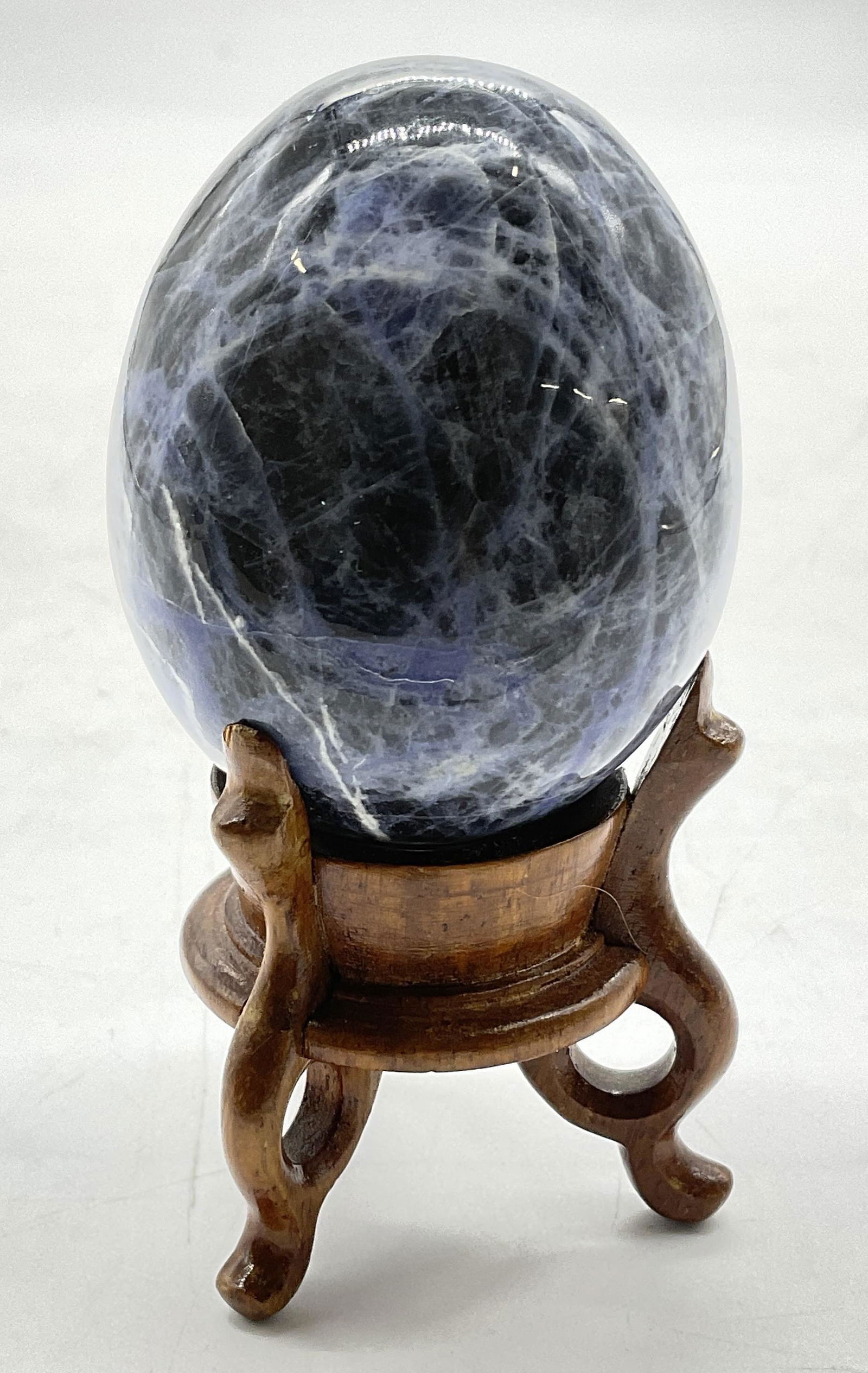 Natural Stone Blue Marble Egg W Stand (1 of 6)