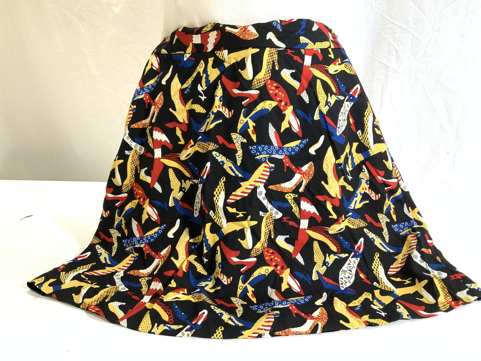 MARGOT Multi Kitten Heel Shoe Print Skirt USA (1 of 8)