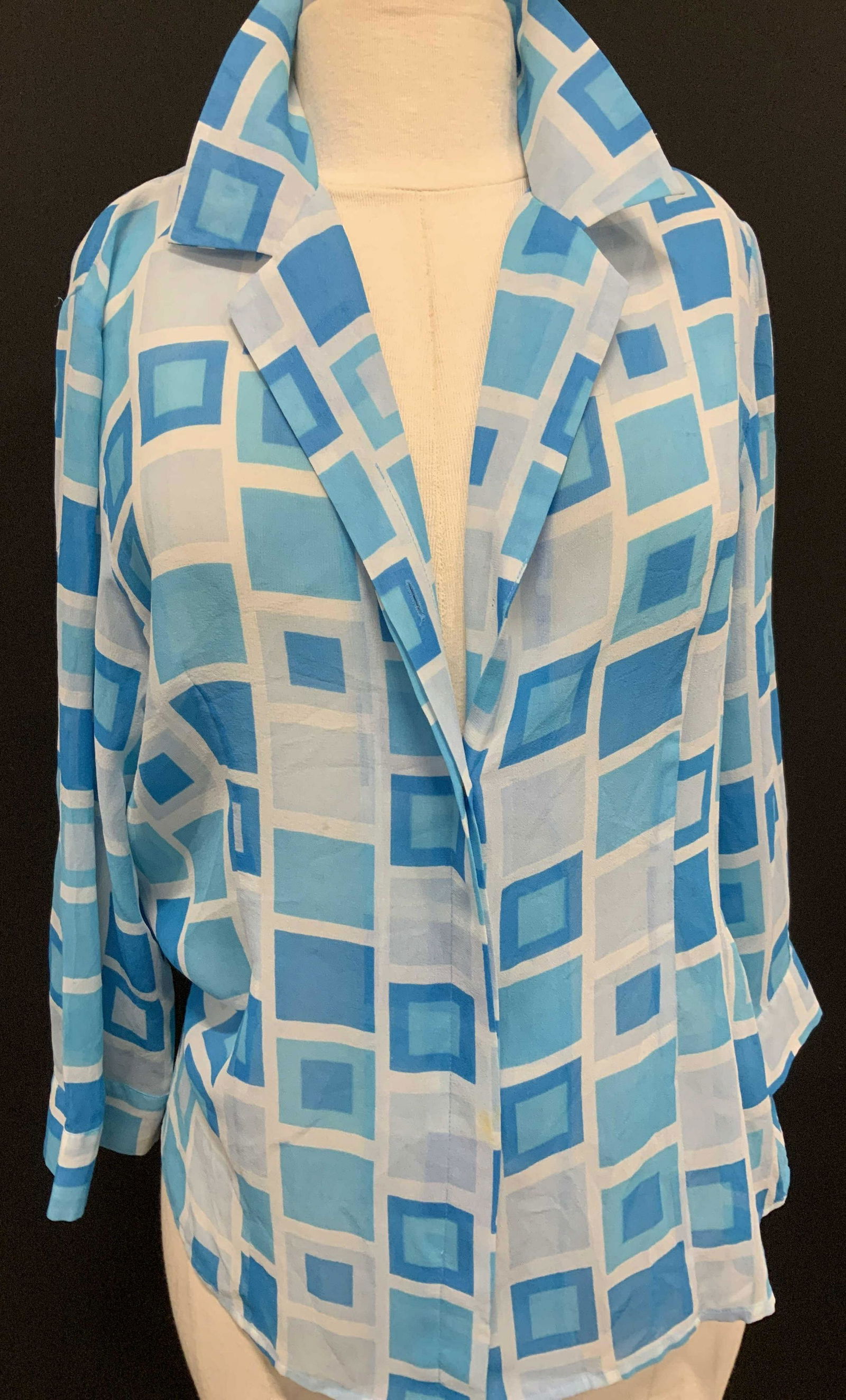 Boutique Jolie de Madame Silk Geo Print Blouse (1 of 6)