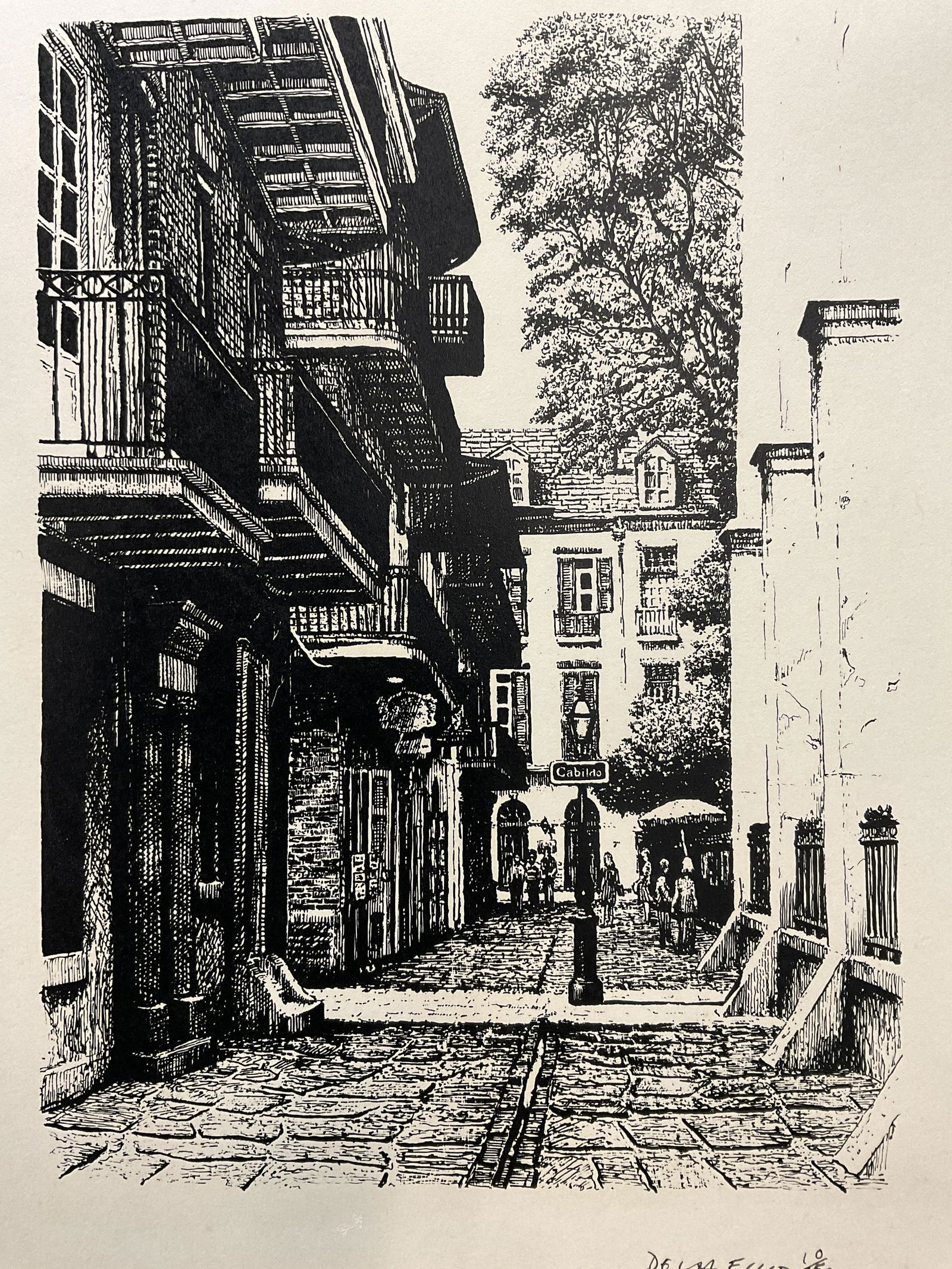 Signed & Numbered Silk Screen Print Street Scene (1 of 6)