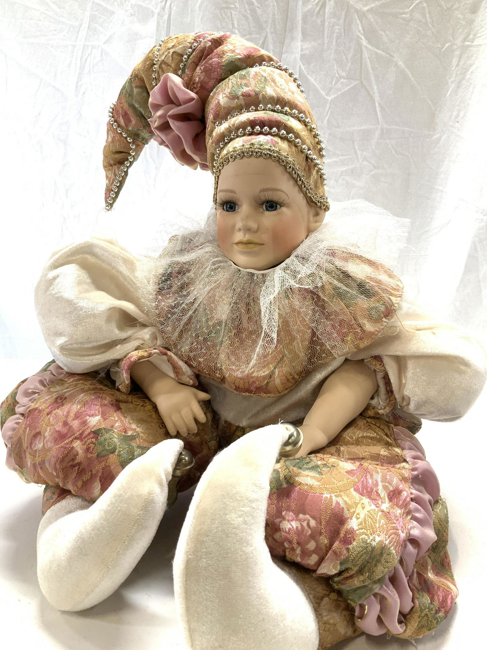 Hand Painted Porcelain Court Jester Baby Doll (1 of 7)