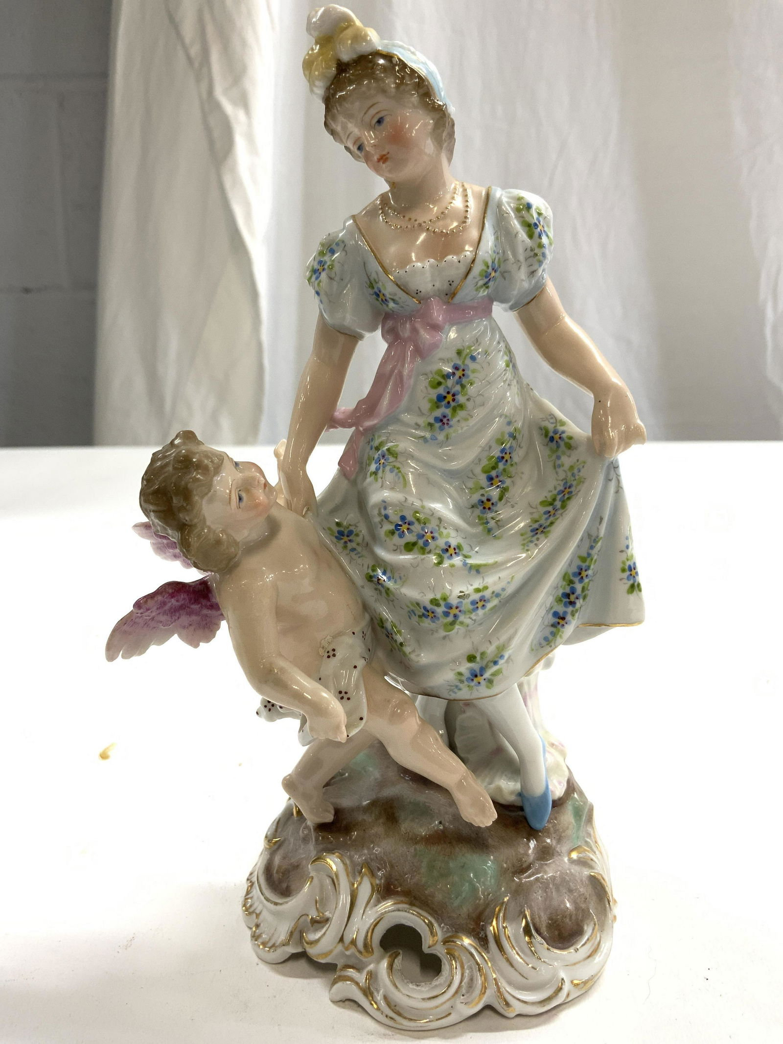 Vintage Porcelain Women & Cherub Figure (1 of 7)