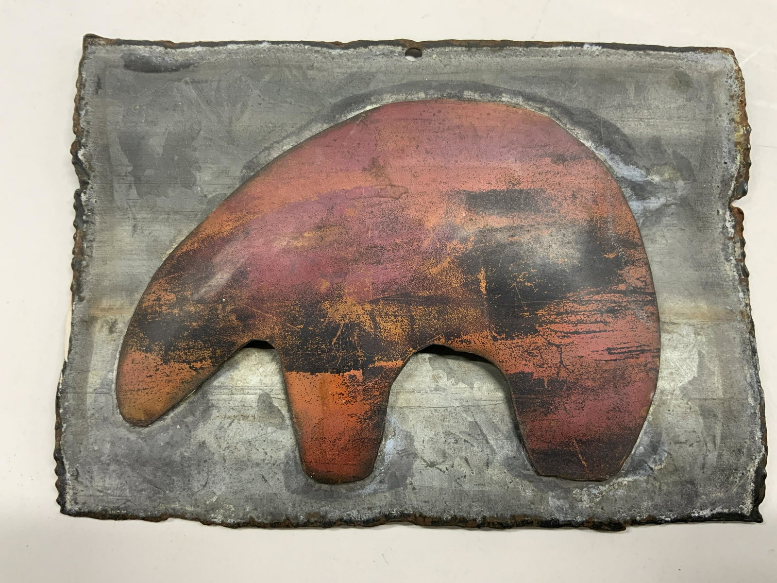 Vintage Metalwork Zuni Bear Wall Art Hanging (1 of 6)