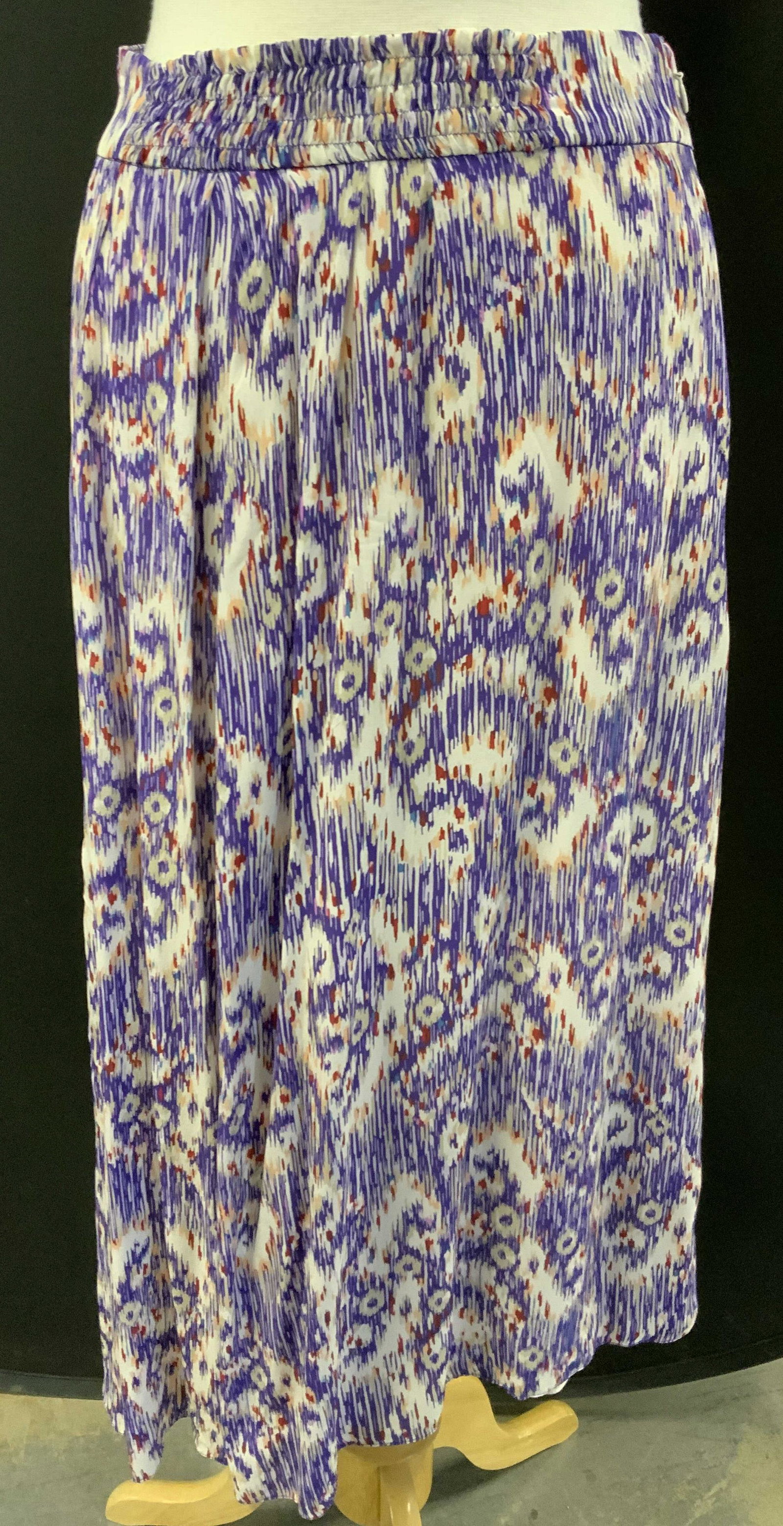 ISABEL ETOILE MARANT Silk Multi Print Skirt (1 of 7)