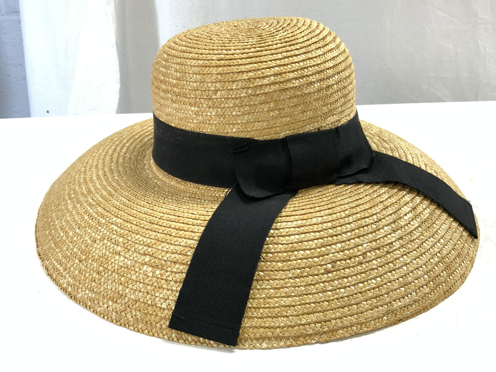 SAKS FIFTH AVENUE Woven Straw Sun Hat (1 of 8)