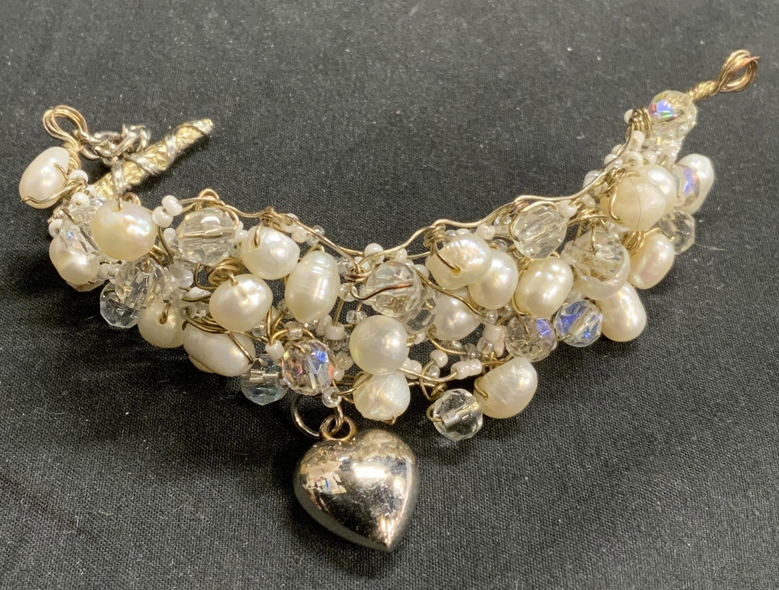 Faux Pearl Beaded Wire Bracelet, Jewelry (1 of 6)